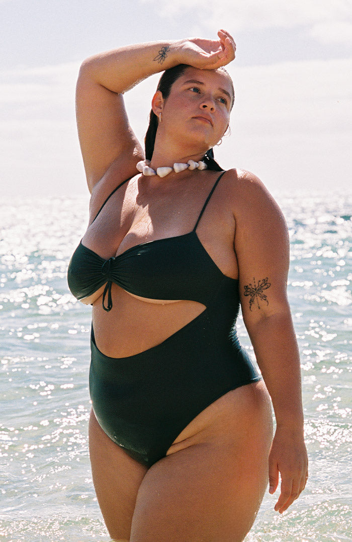 Eterna Chocolate Retro Cut Out Bikini One Piece