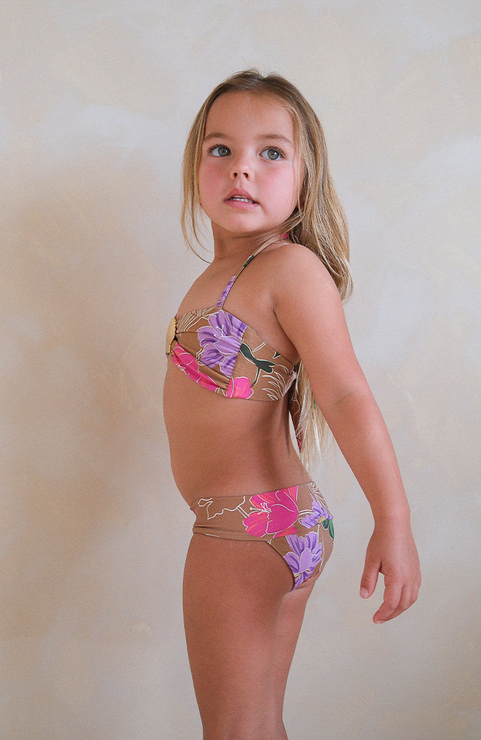 Keiki Kaia Wild Blossom Shell Bandeau Bikini Top