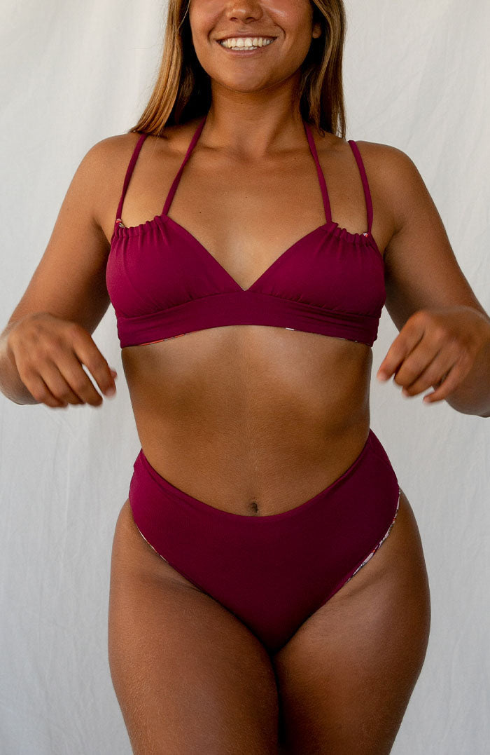 Marrakesh Amethyst High Waist Brief Bikini Bottom