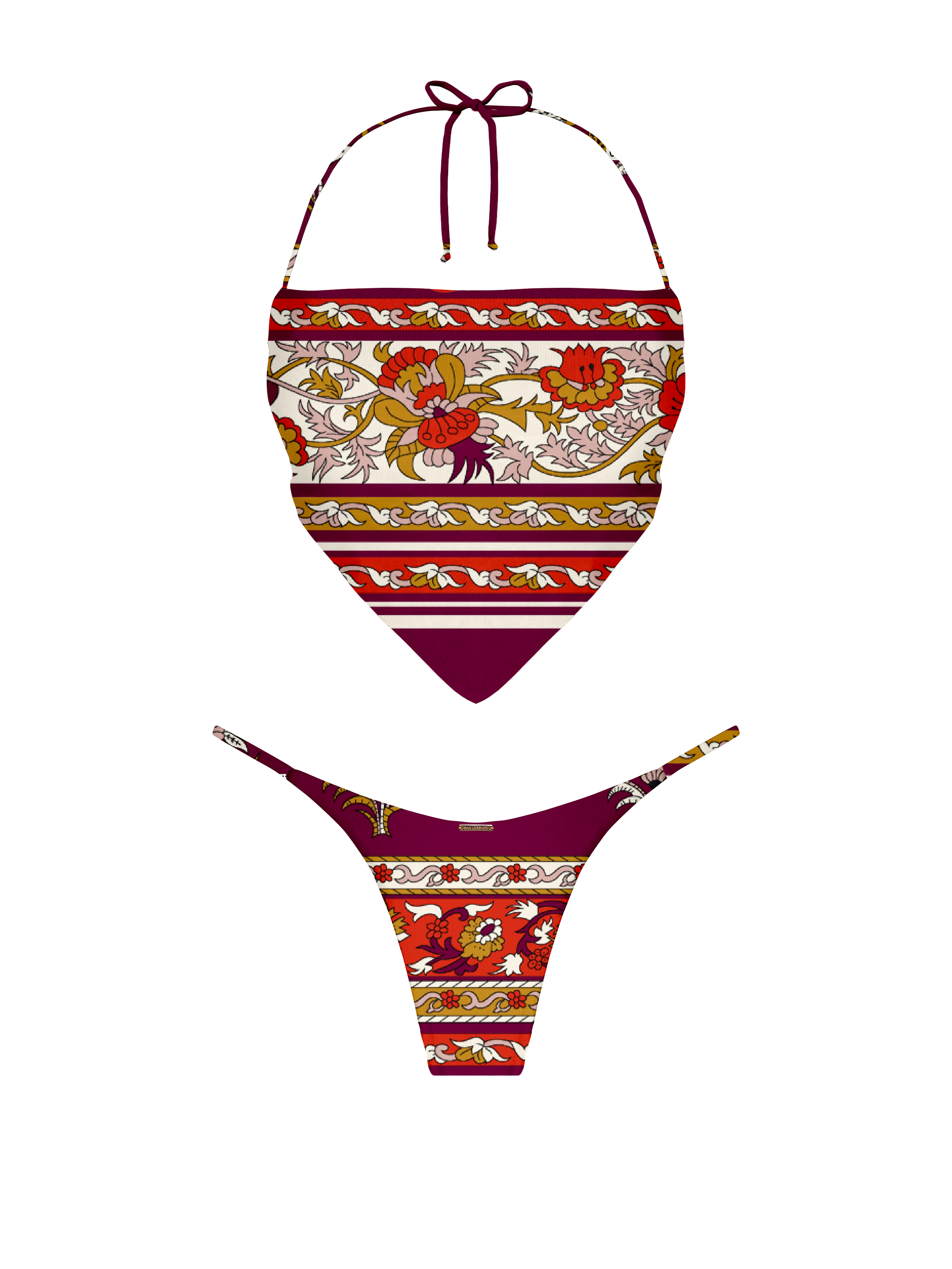 Marrakesh Garden Bandana Bandeau Bikini Top