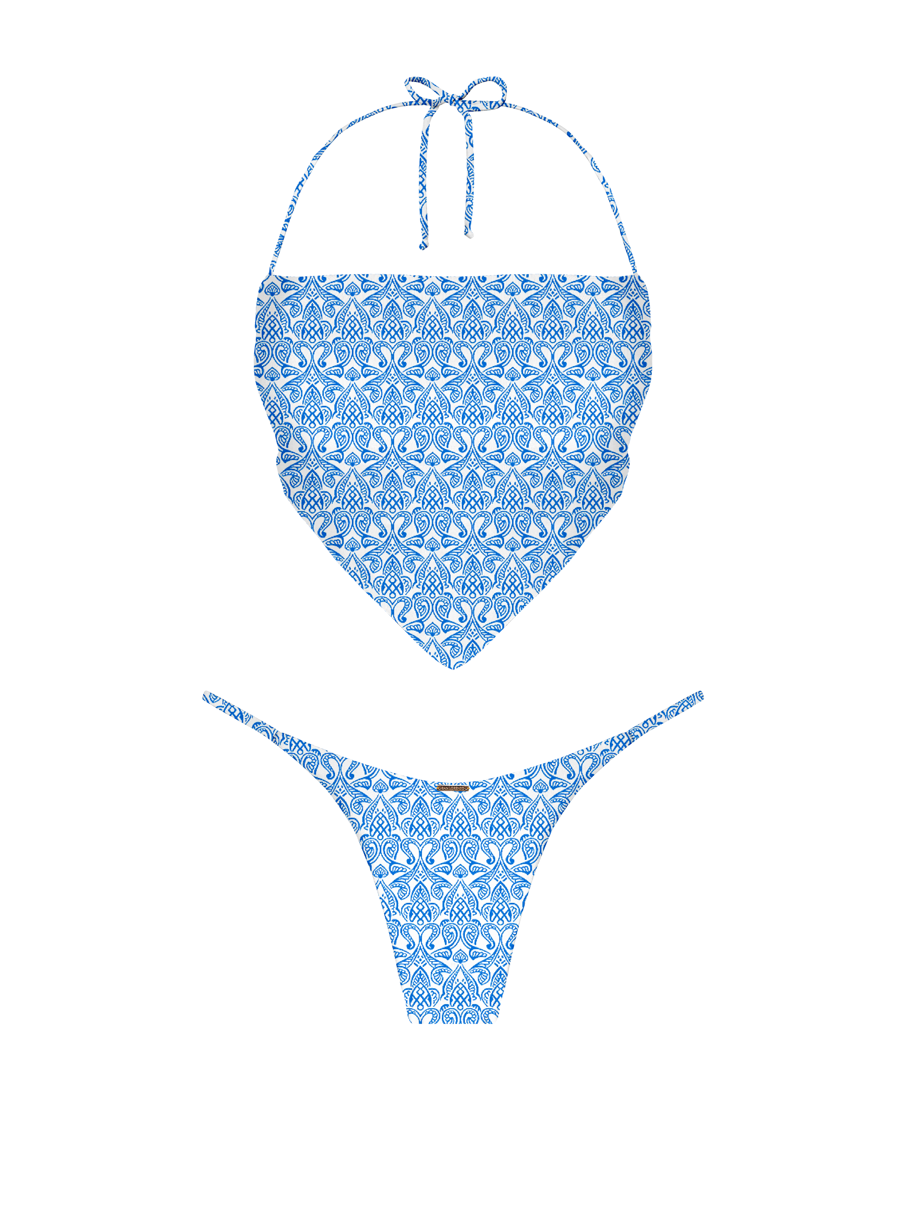 Marrakesh Zellige Zephyr High Cut Thin Brief Bikini Bottom