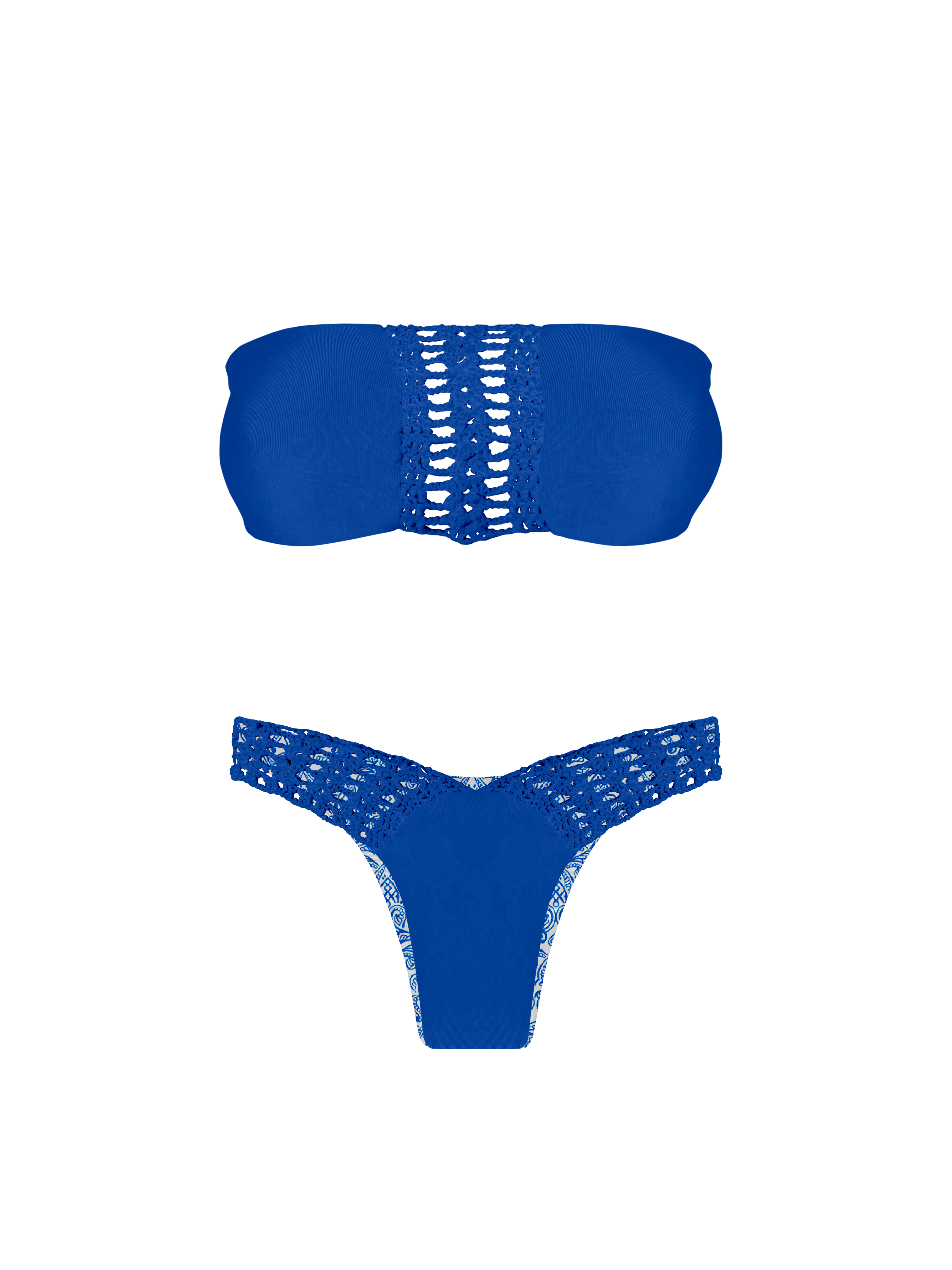 Marrakesh Sapphire Souk Crochet High Cut Bikini Bottom