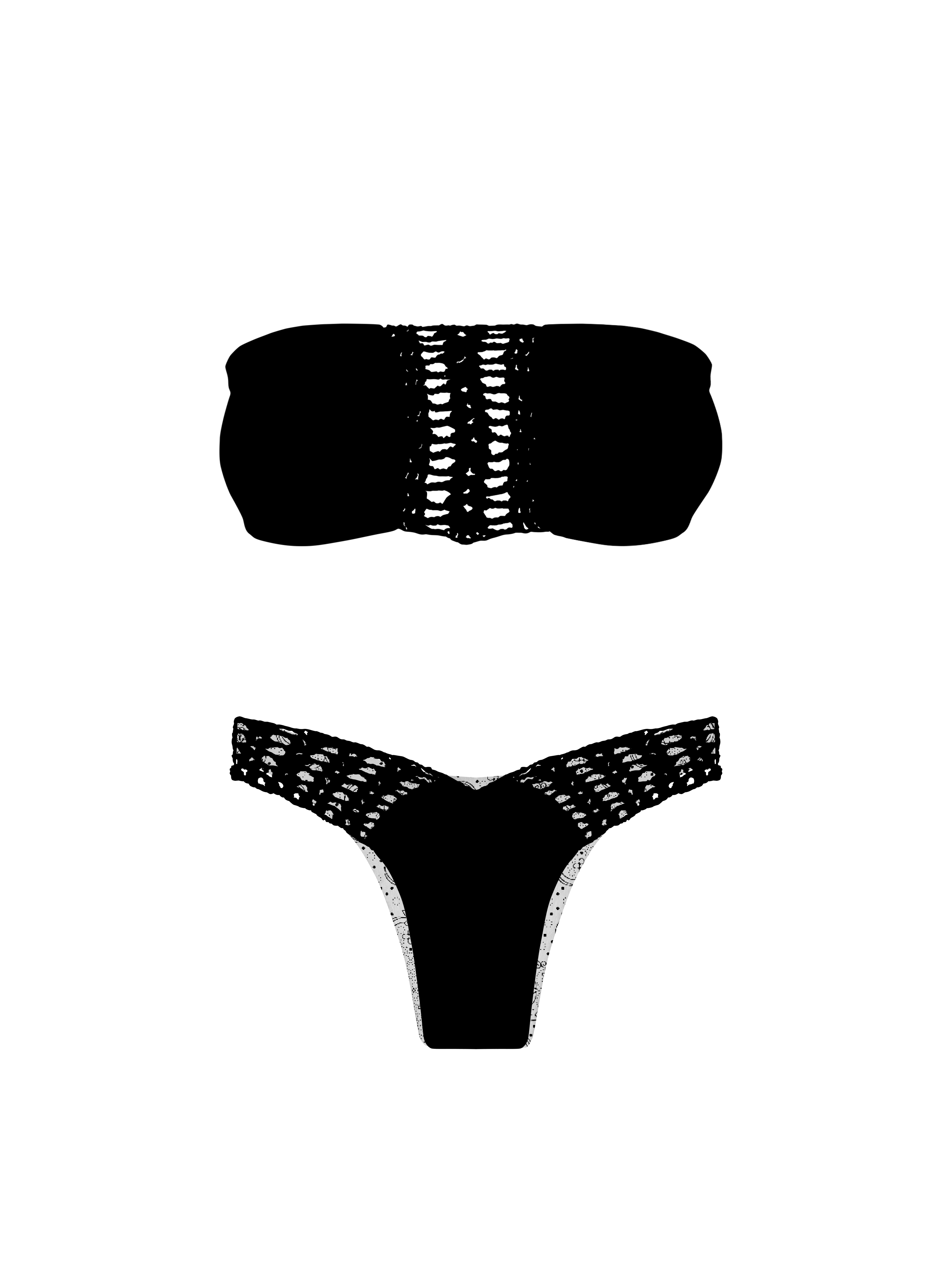 Marrakesh Desert Night Crochet High Cut Bikini Bottom