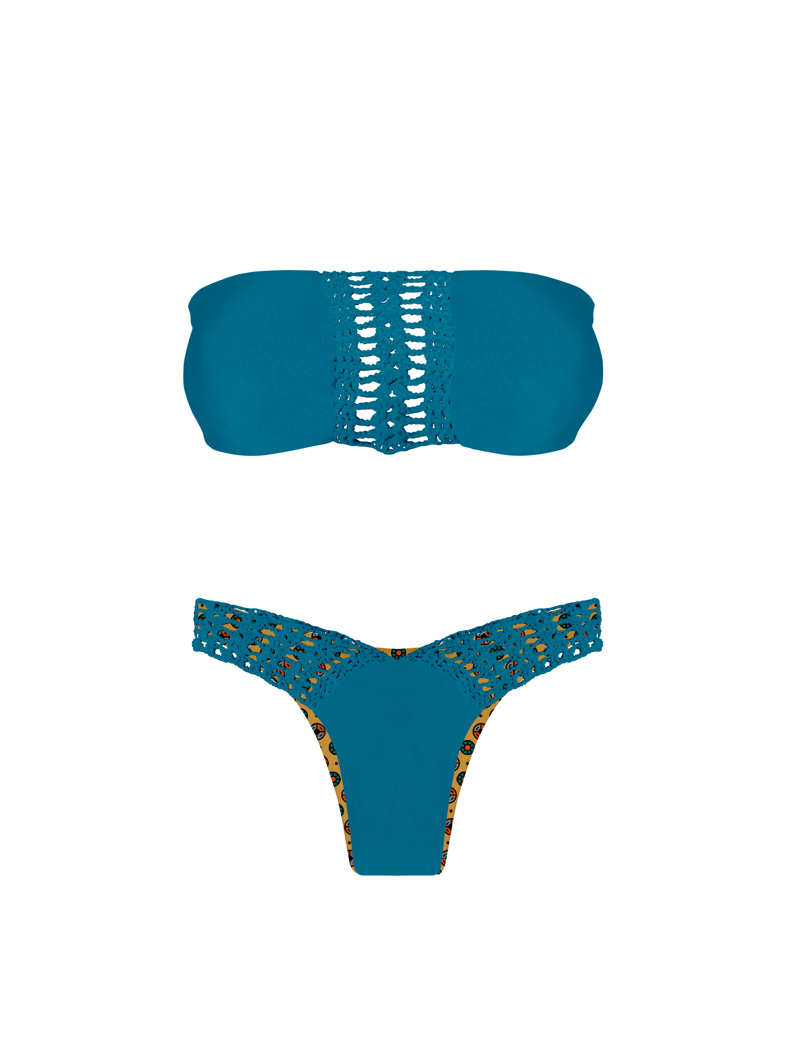 Marrakesh Esmeralda Crochet Bandeau Bikini Top