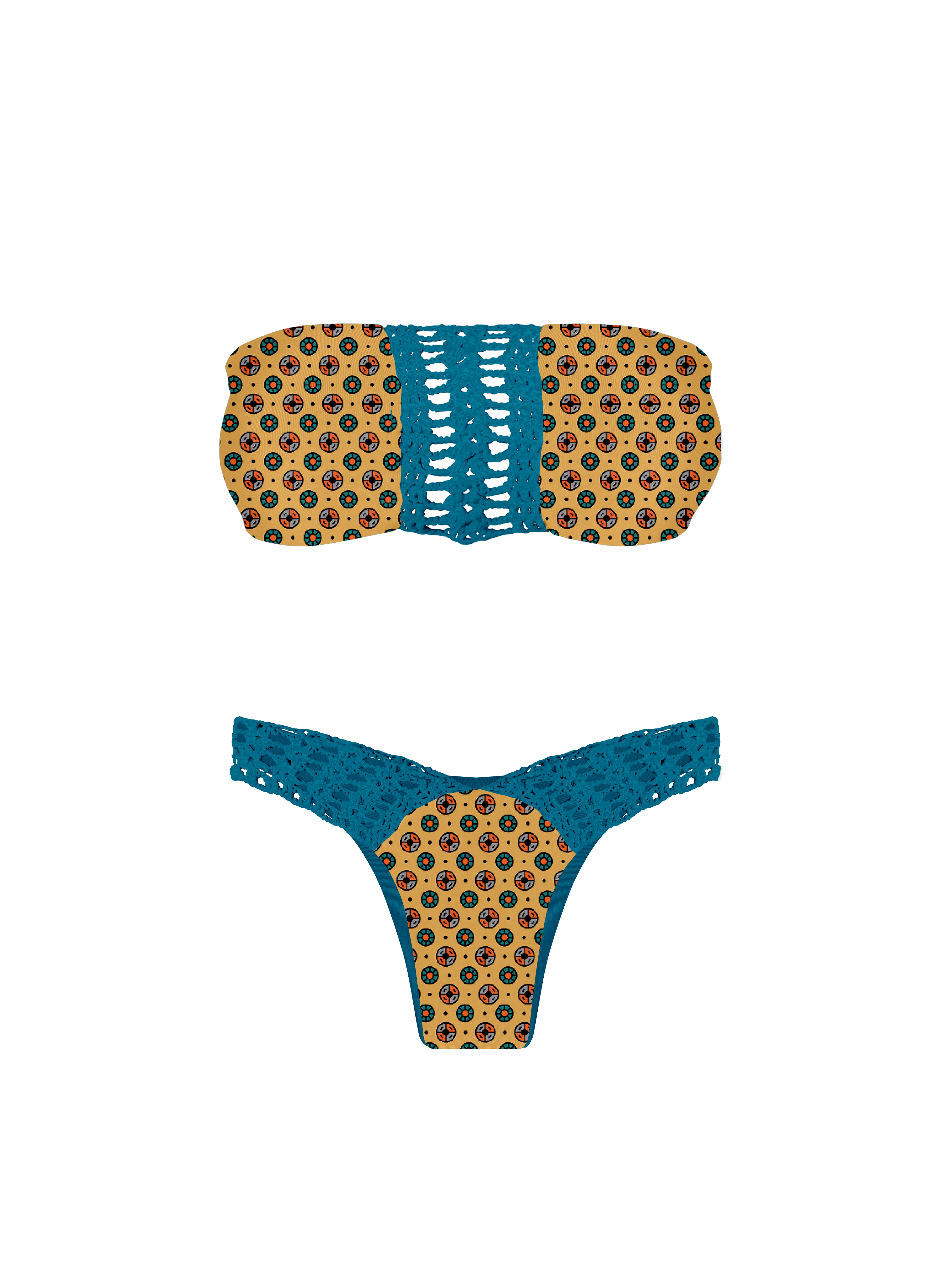 Marrakesh Sahara Dune Crochet Bandeau Bikini Top