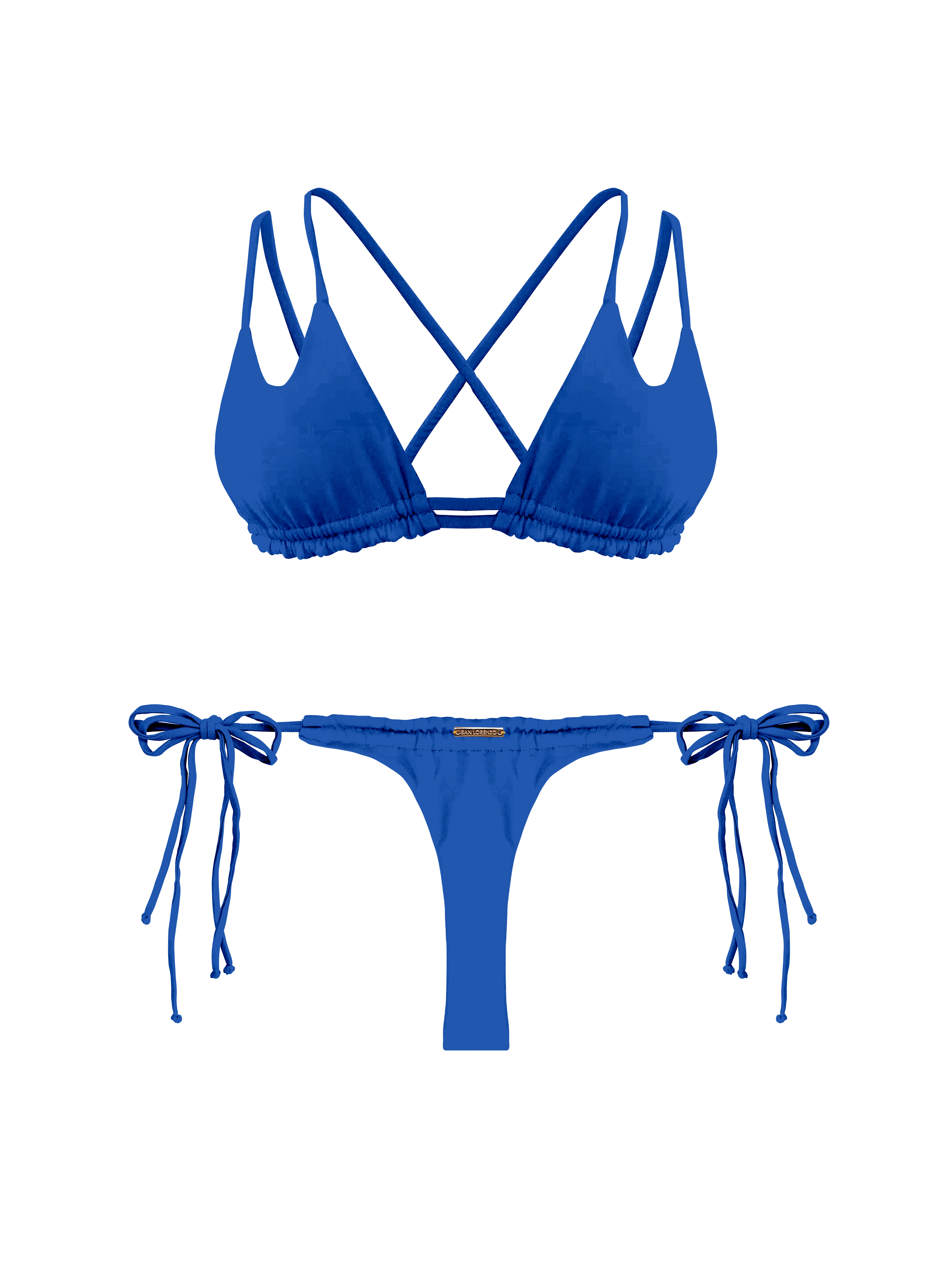 Marrakesh Sapphire Souk Double Loop String Halter Bikini Top