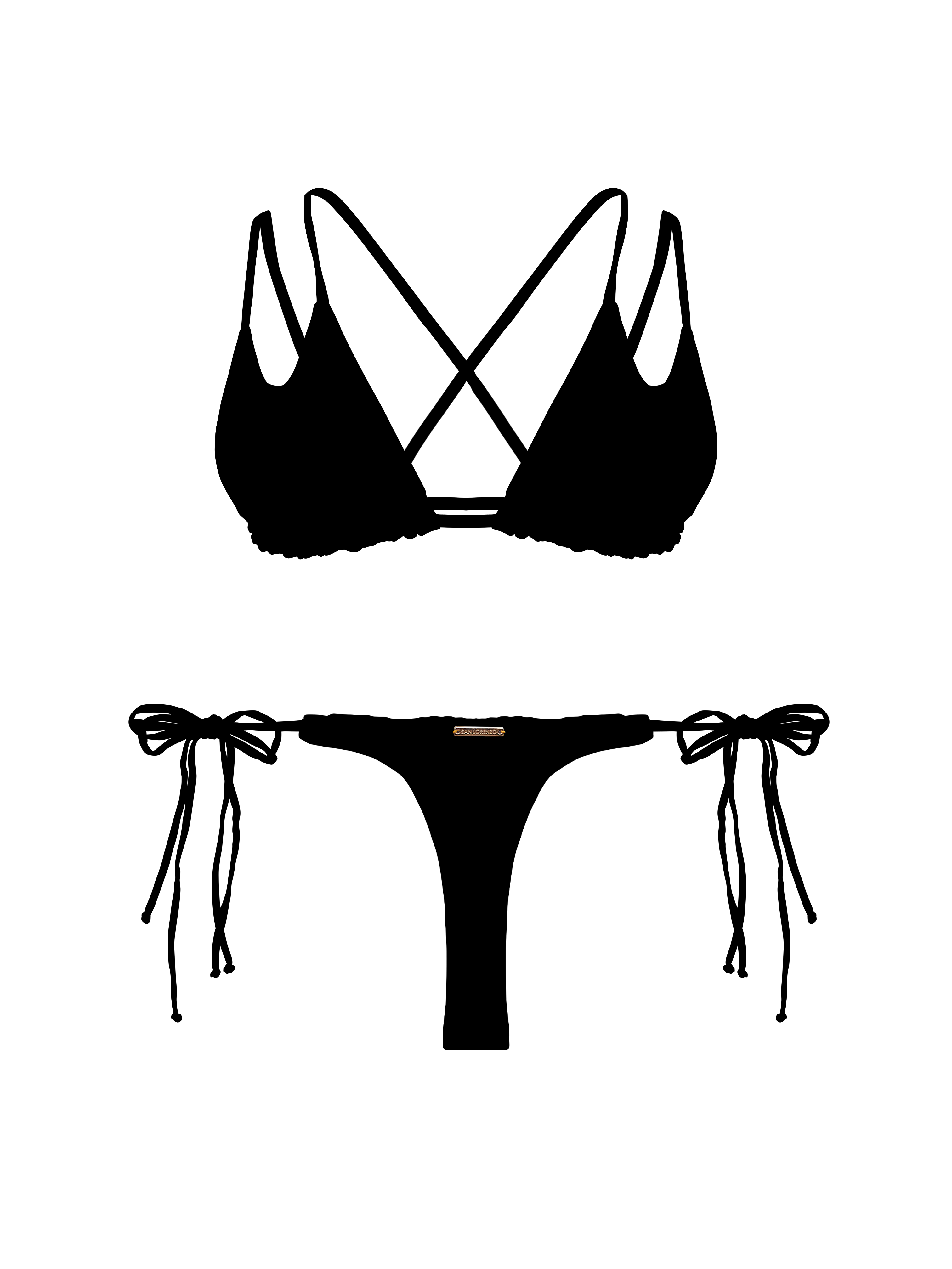Marrakesh Desert Night Double Loop String Halter Bikini Top