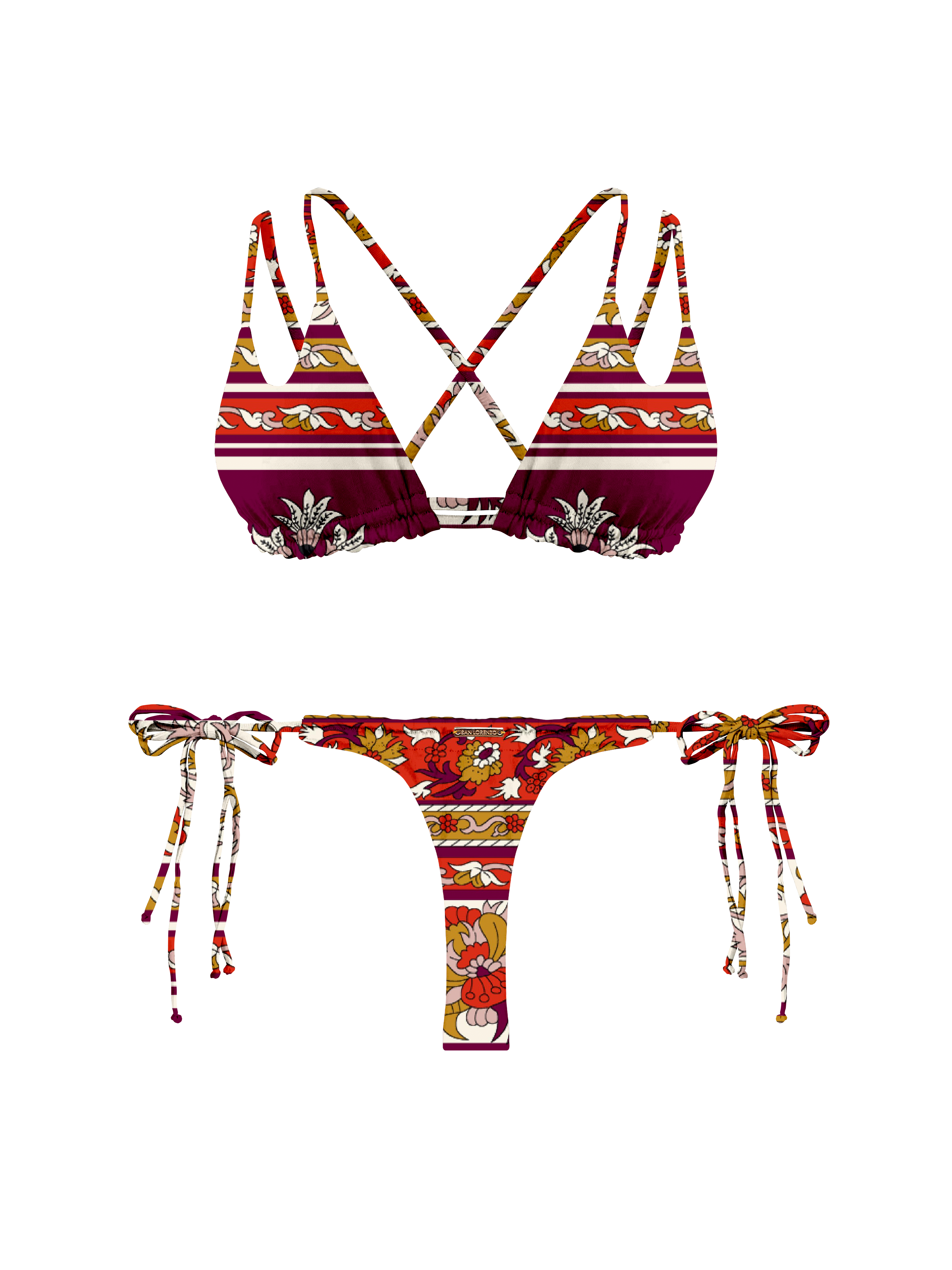Marrakesh Garden Double Loop String Bikini Bottom