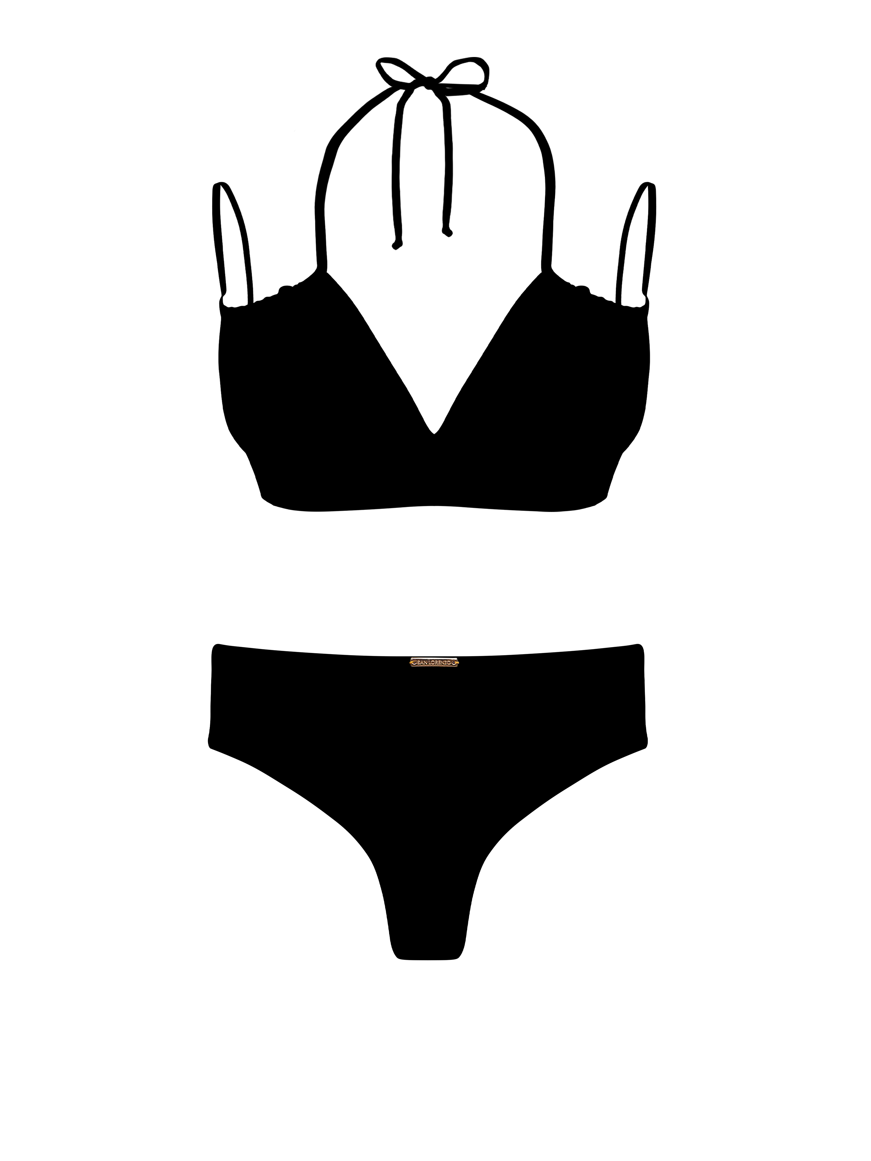 Marrakesh Desert Night Elastic Tie Front Bikini Top