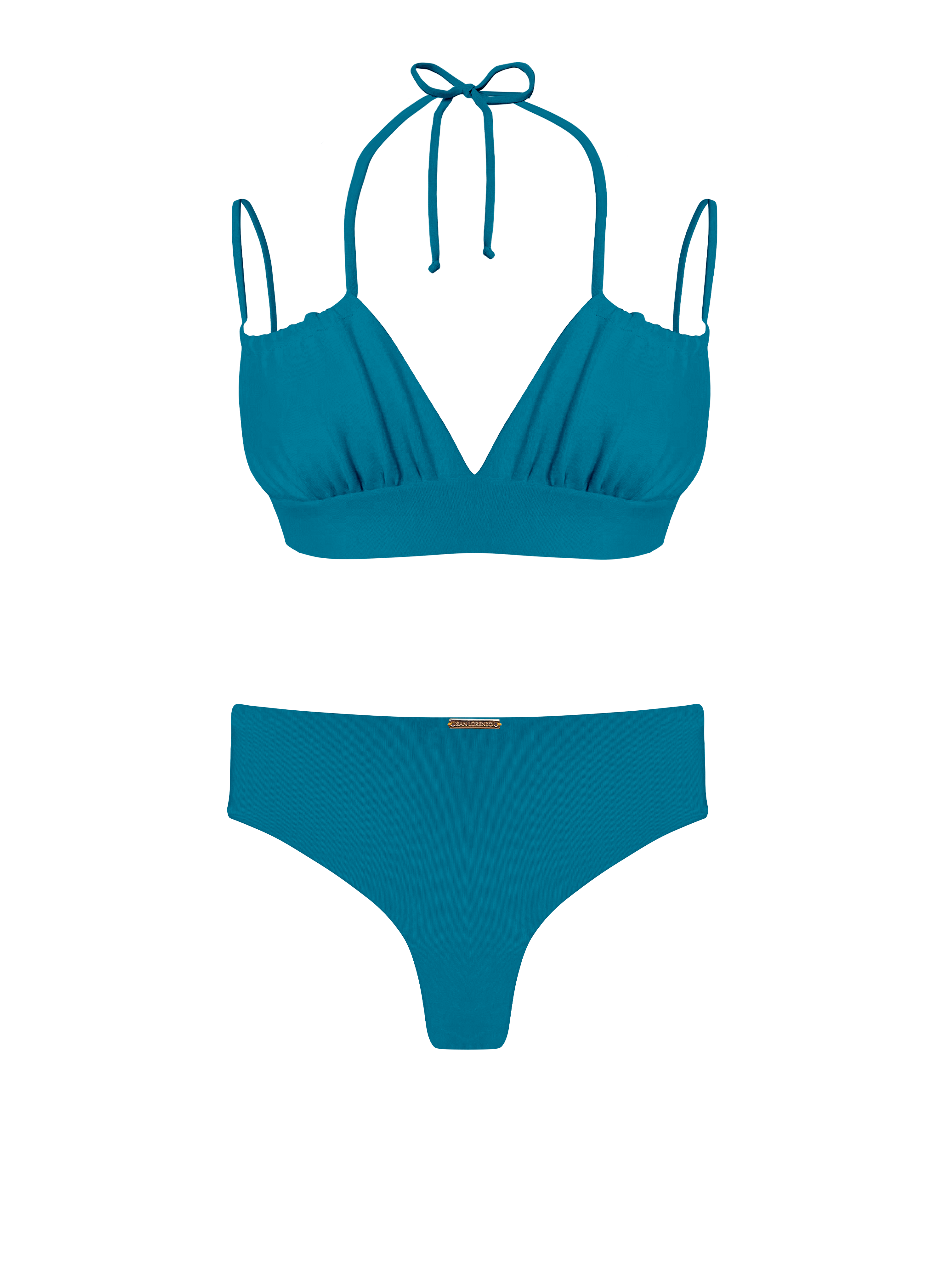 Marrakesh Esmeralda Elastic Tie Front Bikini Top