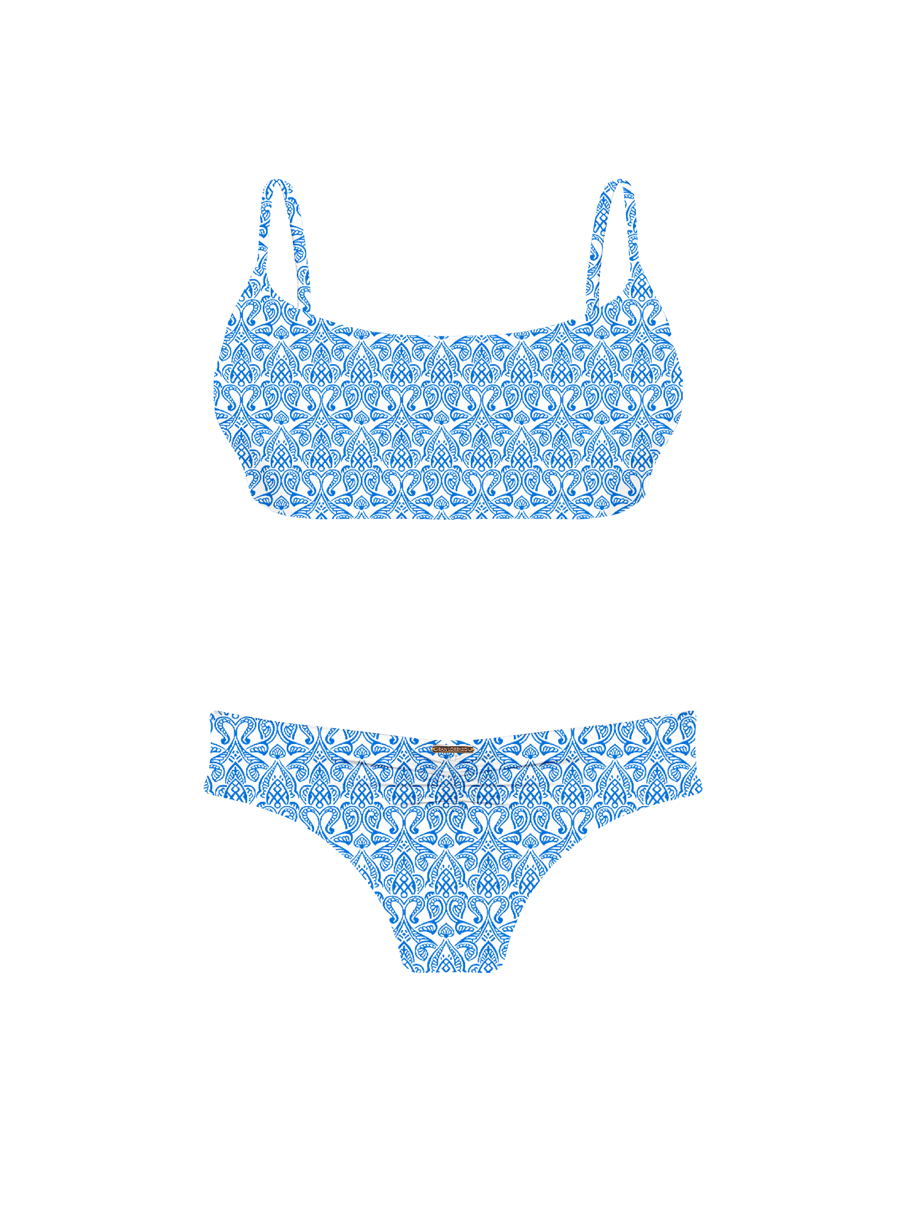 Marrakesh Zellige Zephyr Sport Cross Back Bikini Top