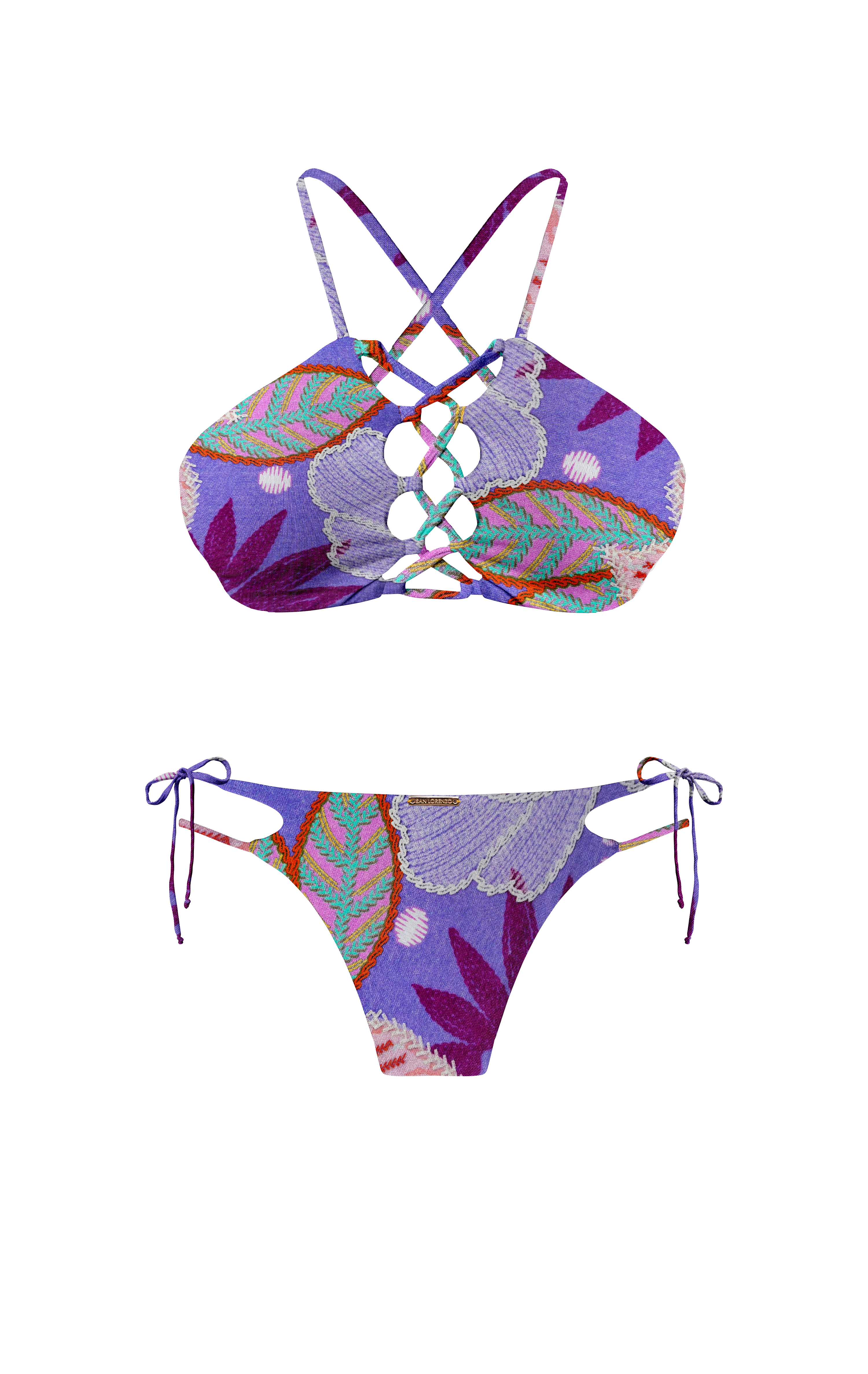 Island Palms Mulberry Fields Hipster Strap String Bikini Bottom