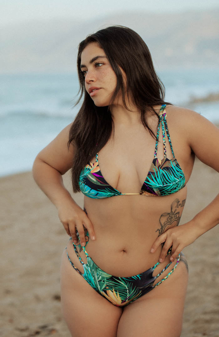 Aloha Surf Heliconia Braided Strap Halter Top