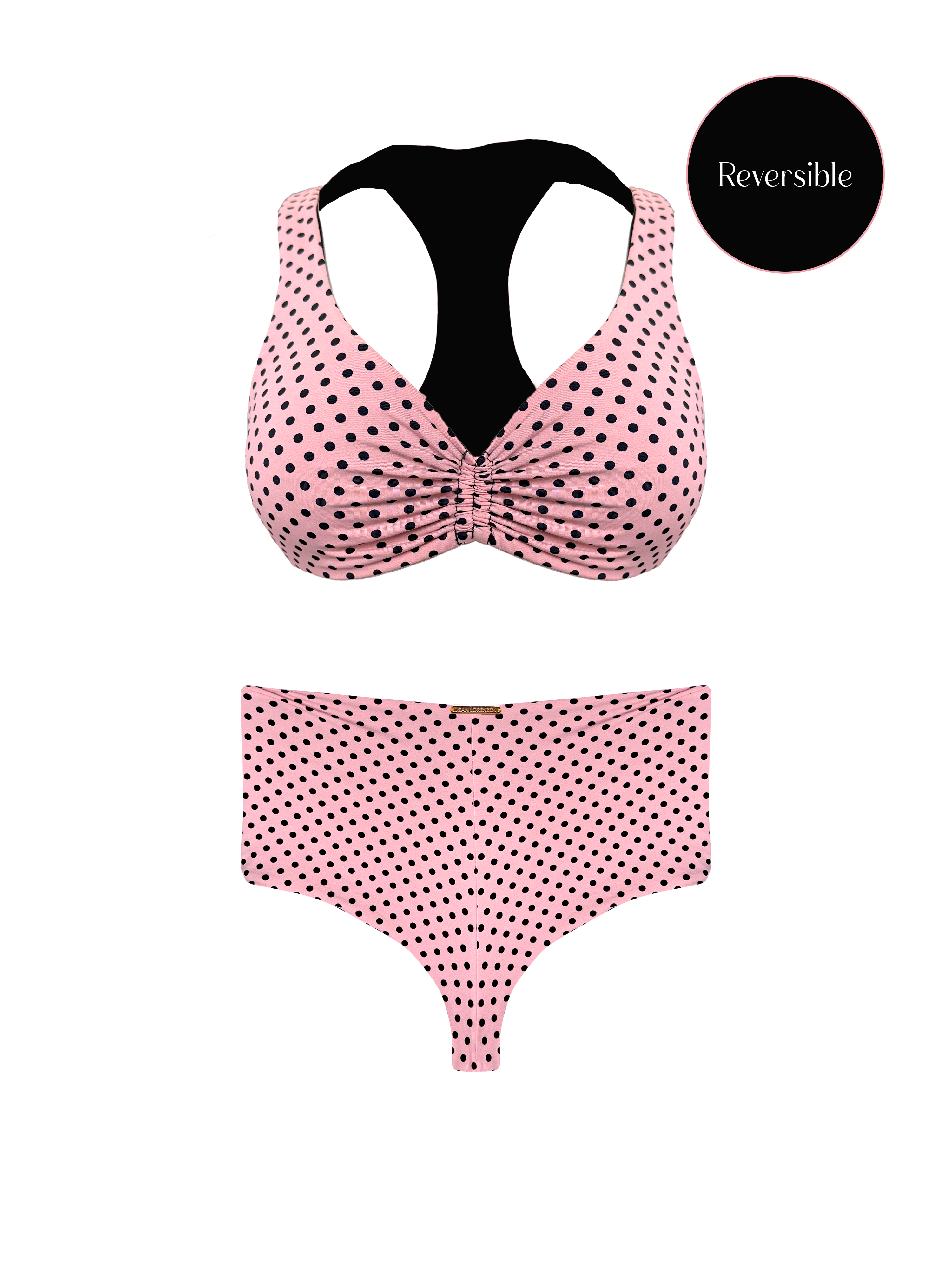 80's Muse Rosewater Dots Twisted Sport Bikini Top – San Lorenzo