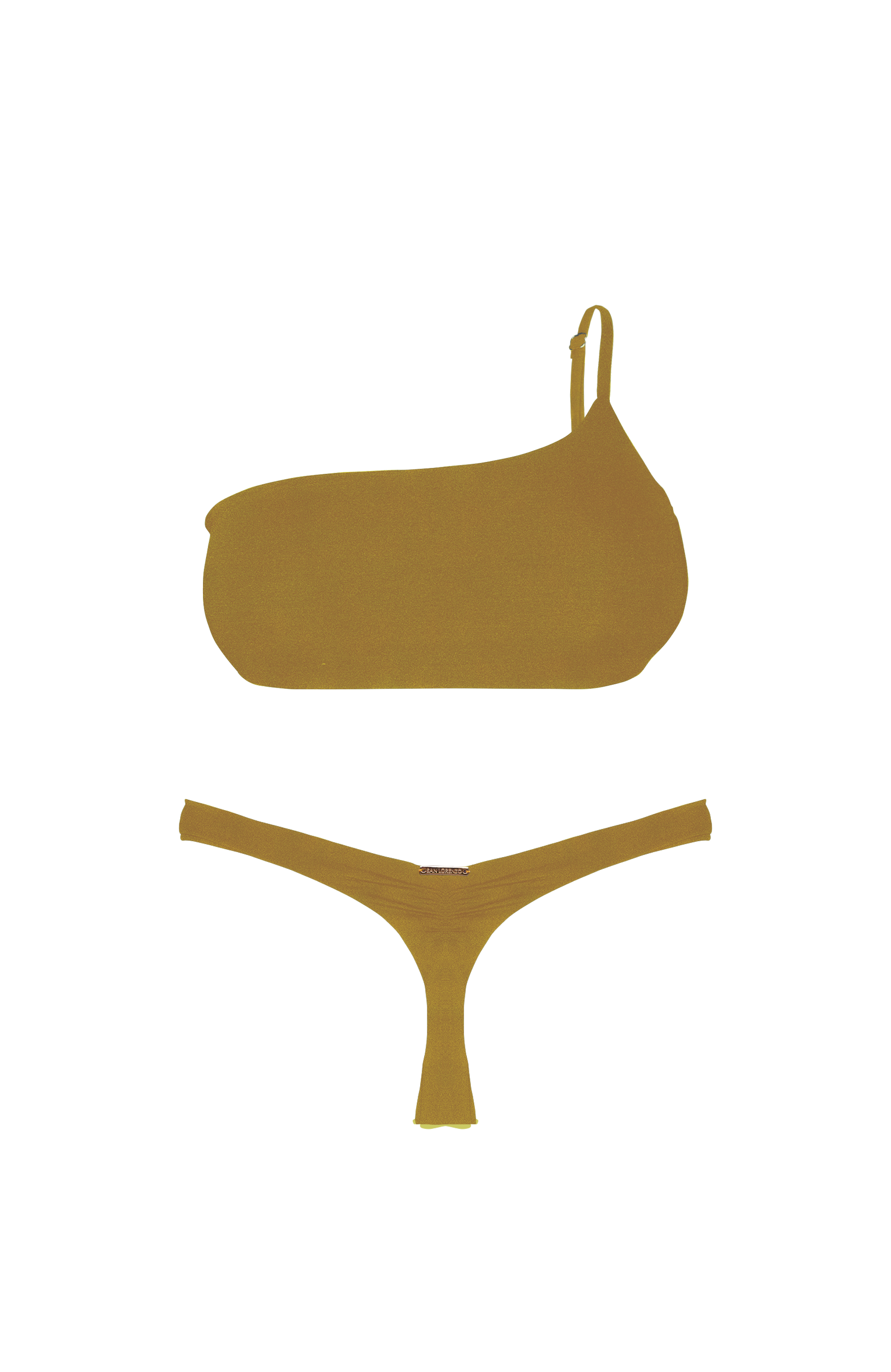 ANIMAL Copper One Shoulder Bandeau Bikini Top