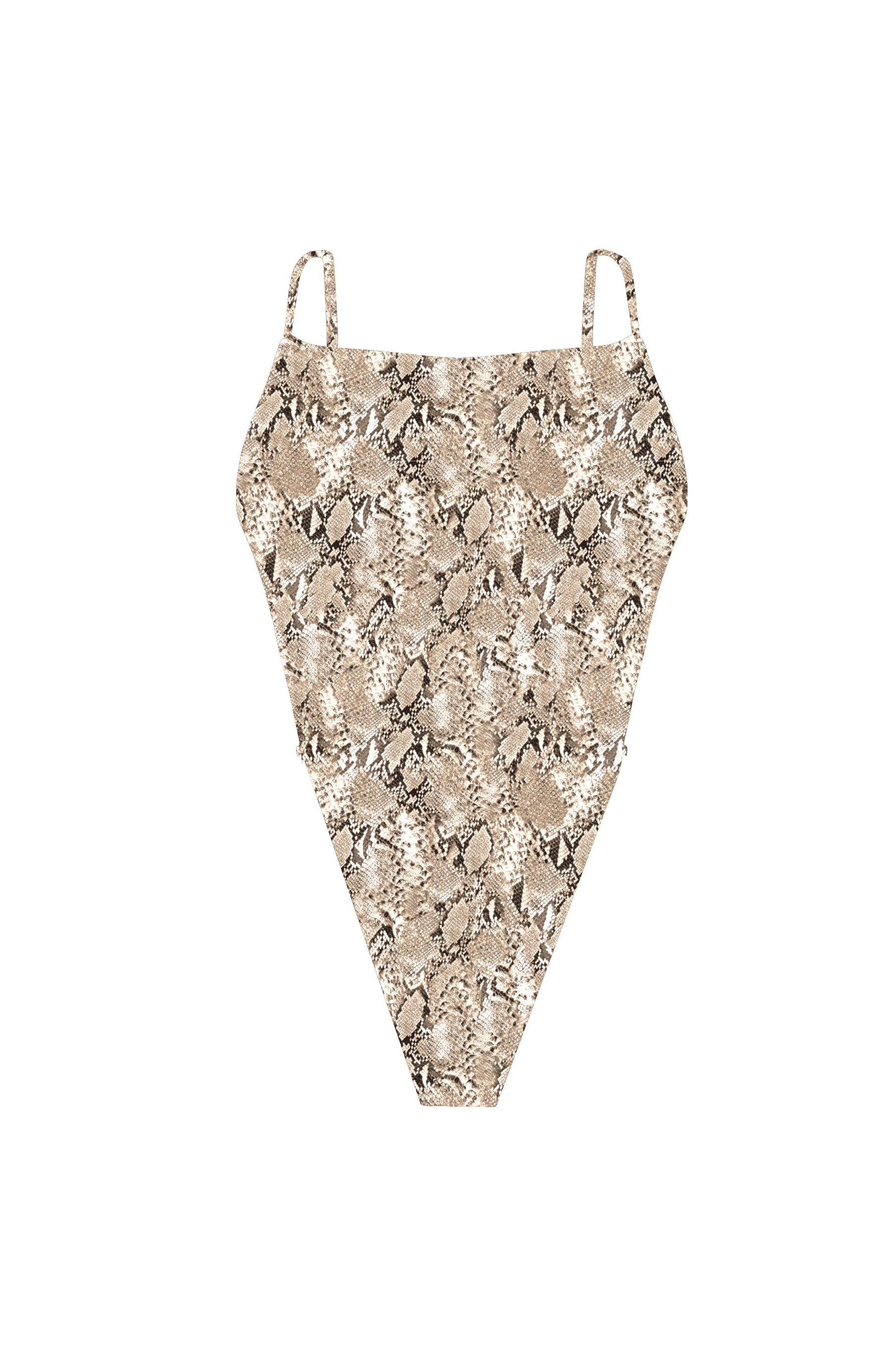 ANIMAL Desert Snake Ribbed Print High Cut Loop One Piece Bikini