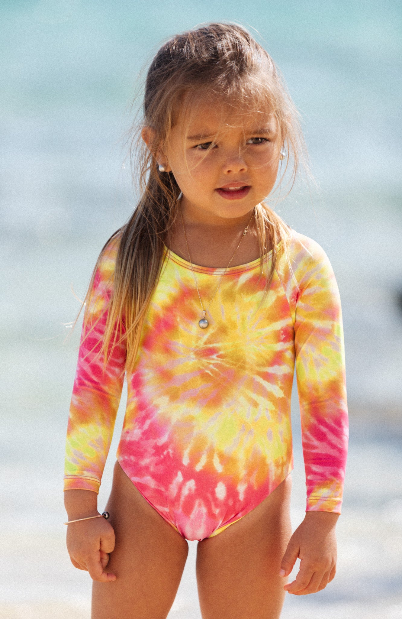 Keiki Paradiso Sunrise Swirl Long Sleeve One Piece – San Lorenzo