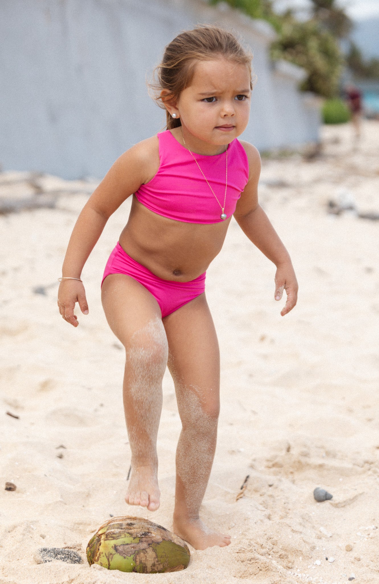 Keiki Paradiso Lush Pink High Neck Top – San Lorenzo Bikinis