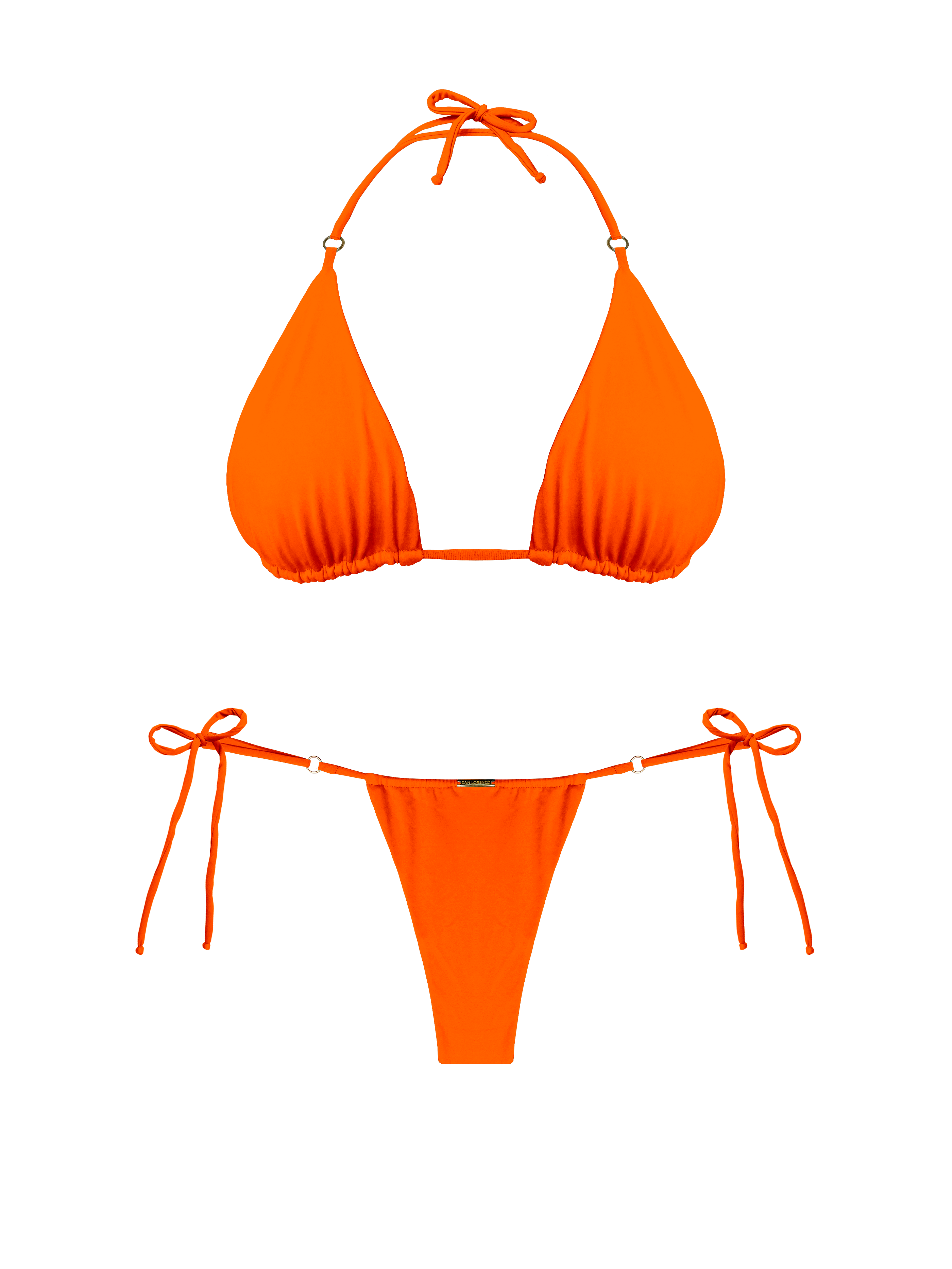 Moorea Saffron Glow Tie Hoop Ring Bikini Bottom