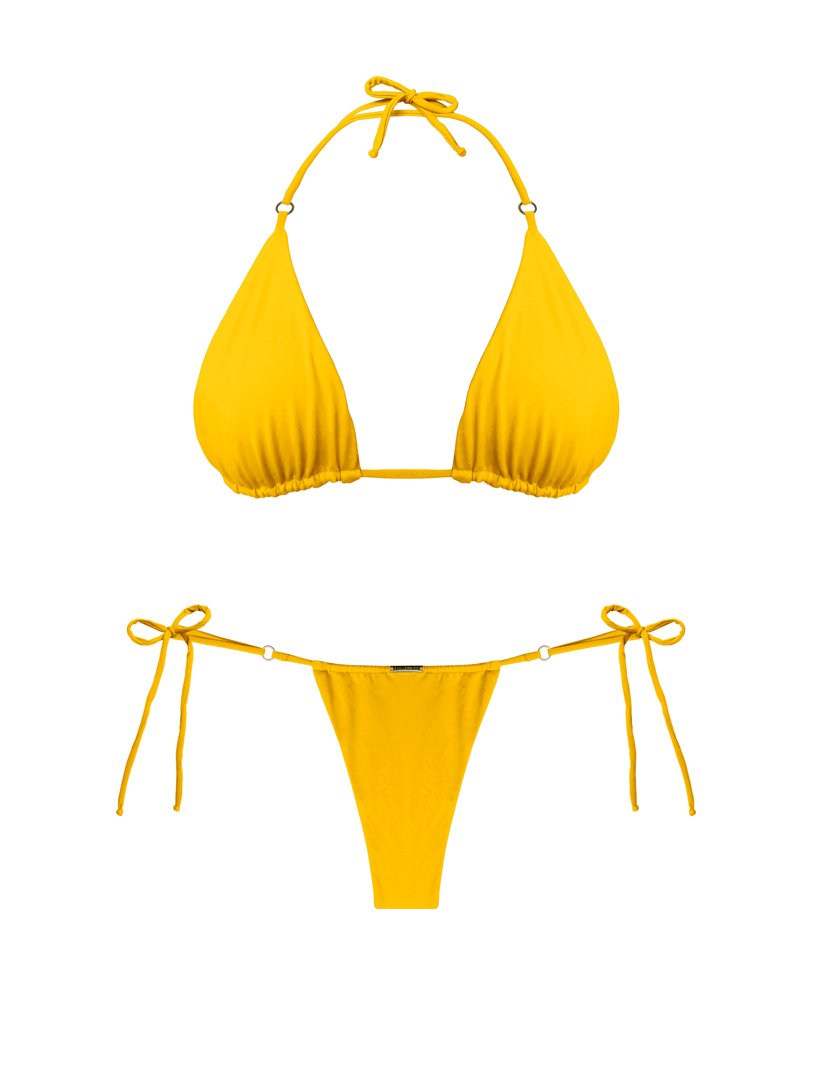 Moorea Golden Island Tie Hoop Ring Bikini Bottom