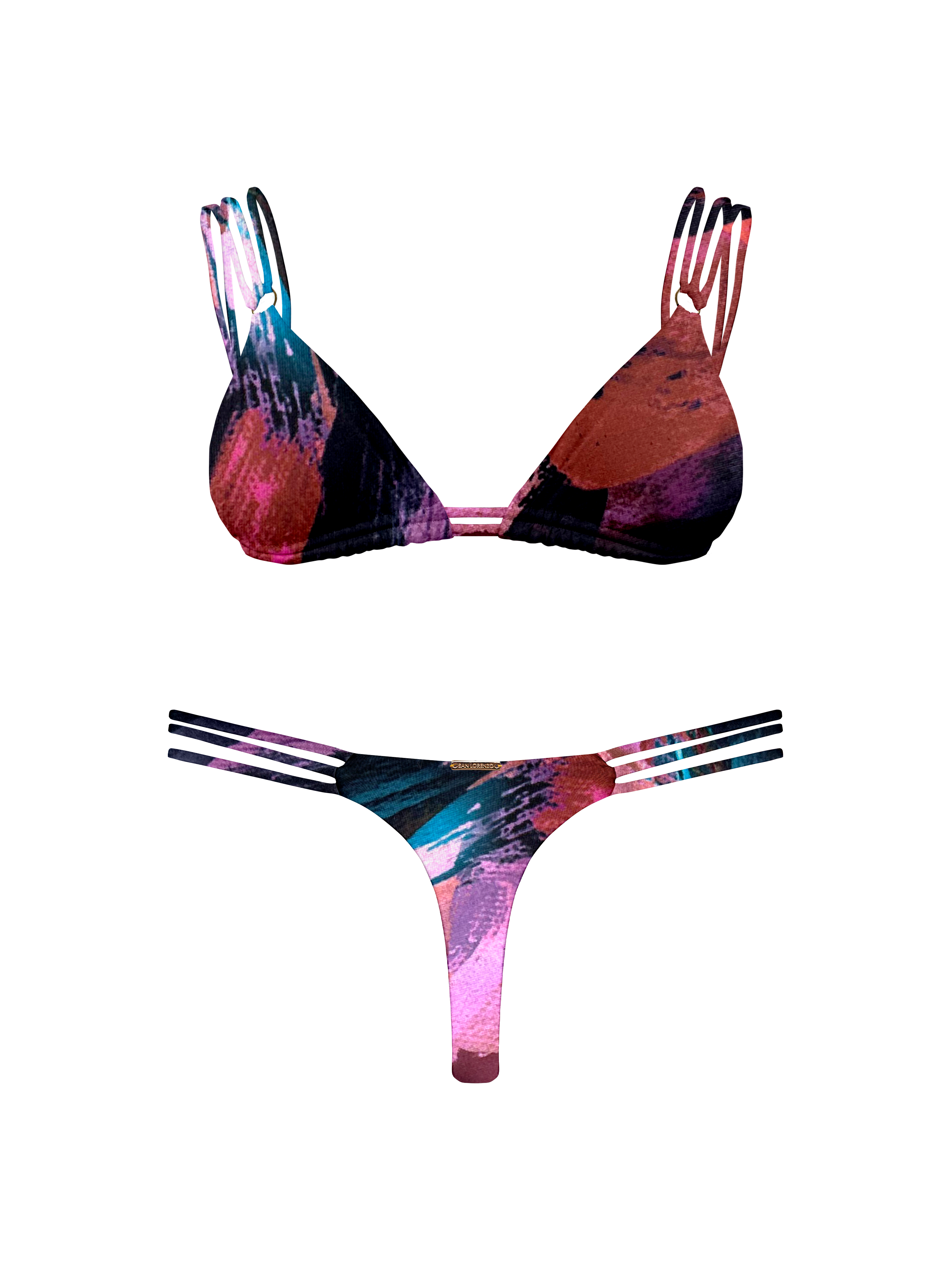 80’s Muse Dream Catcher Three Strap Ring Bikini Top