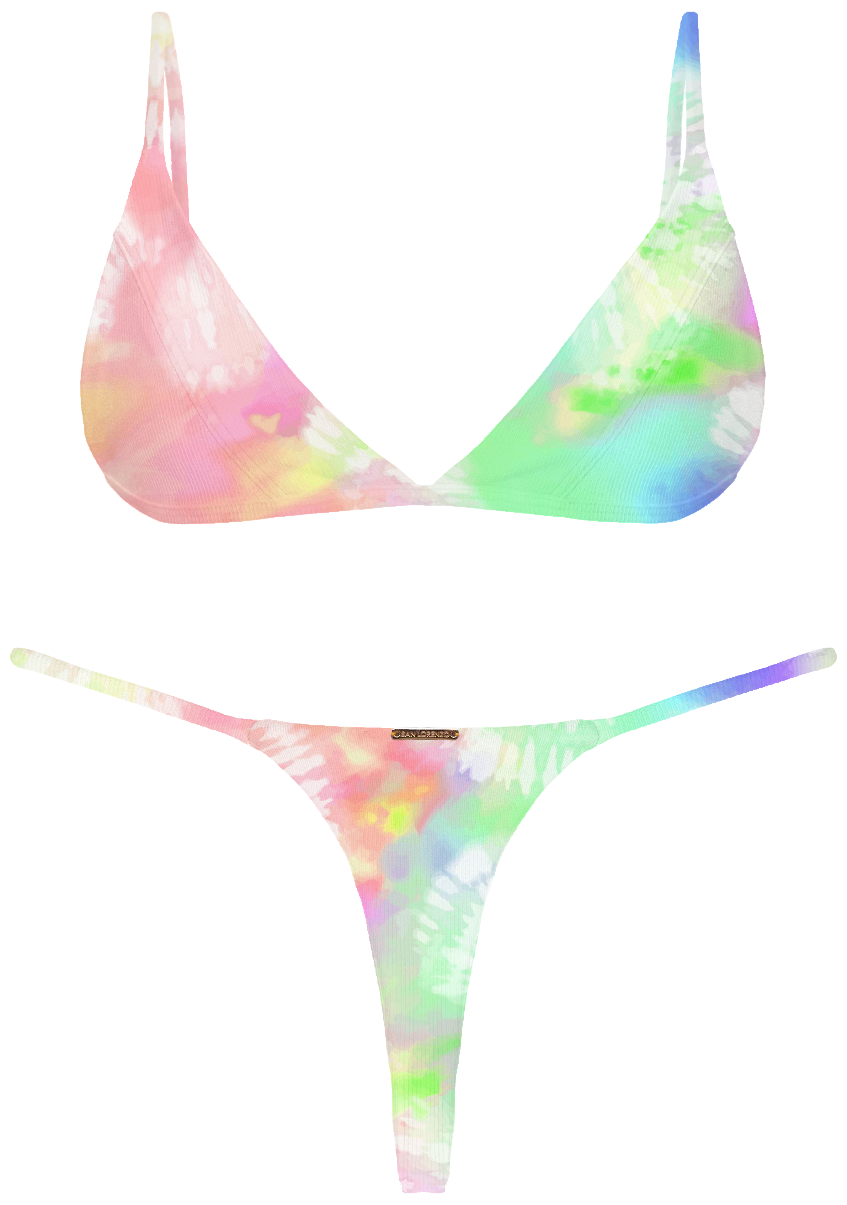 Paradiso Rainbow Bra Halter Bikini Top