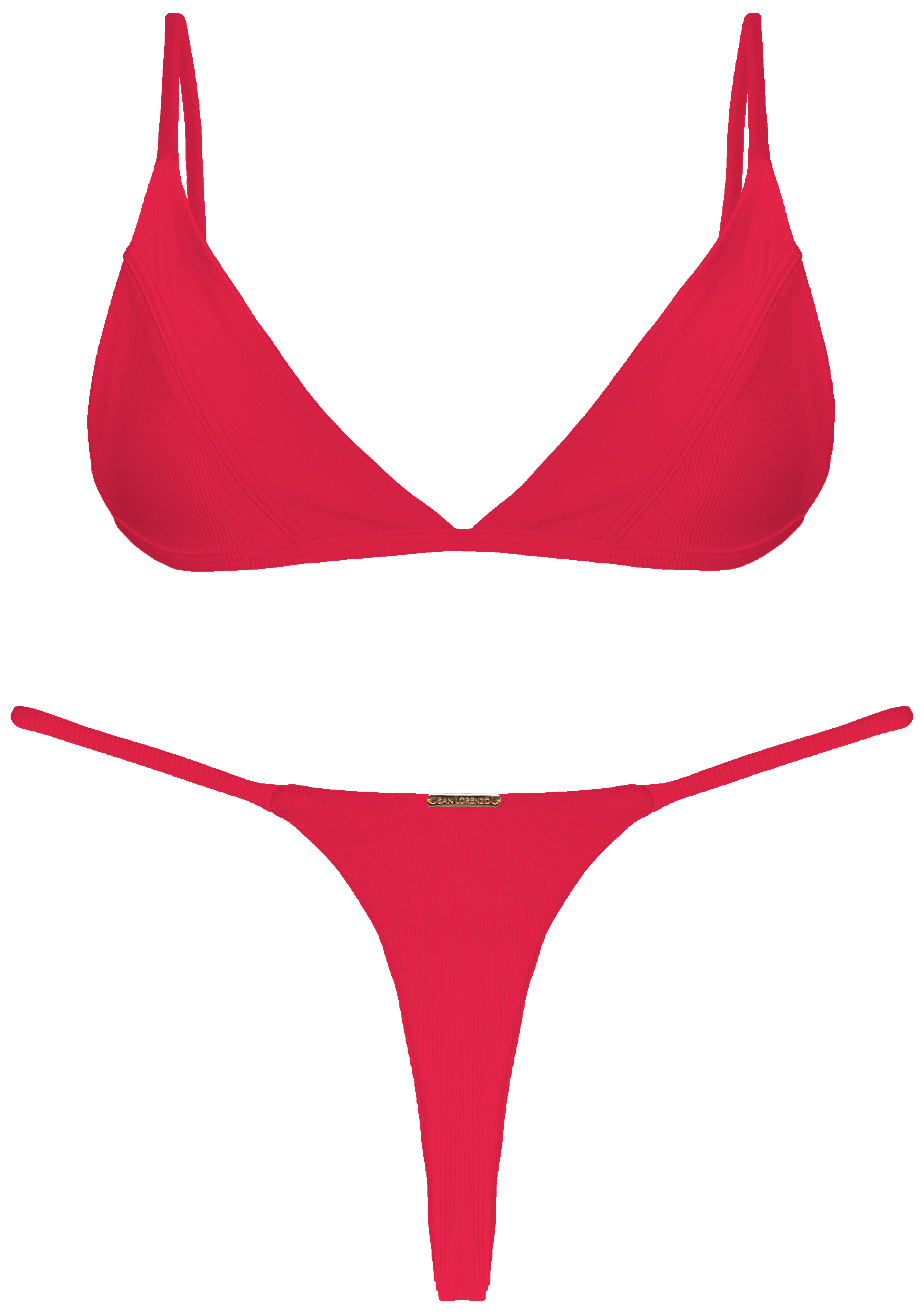Paradiso Red Rouge Bra Halter Bikini Top