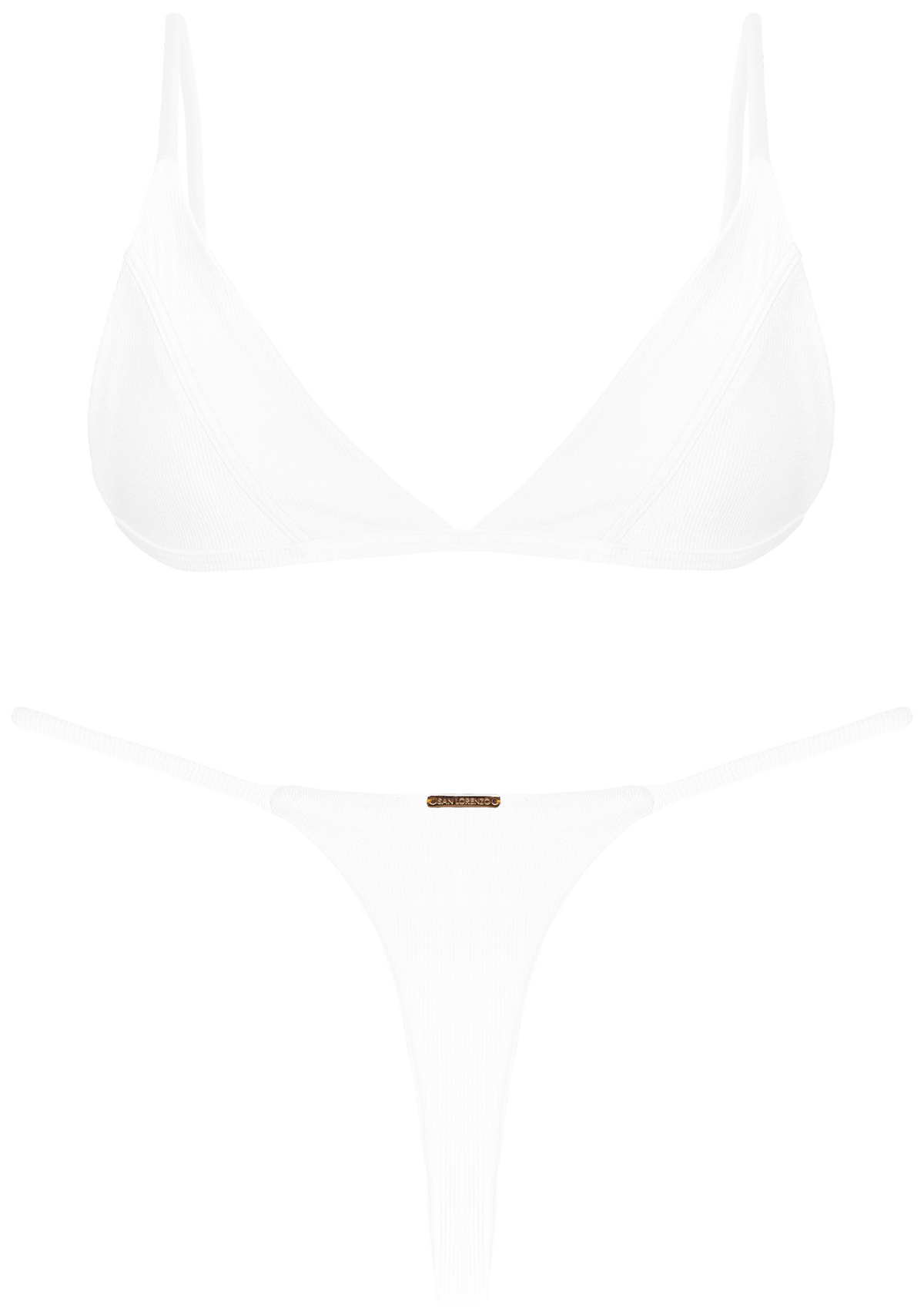Paradiso Seashell White Bra Halter Bikini Top – San Lorenzo Bikinis