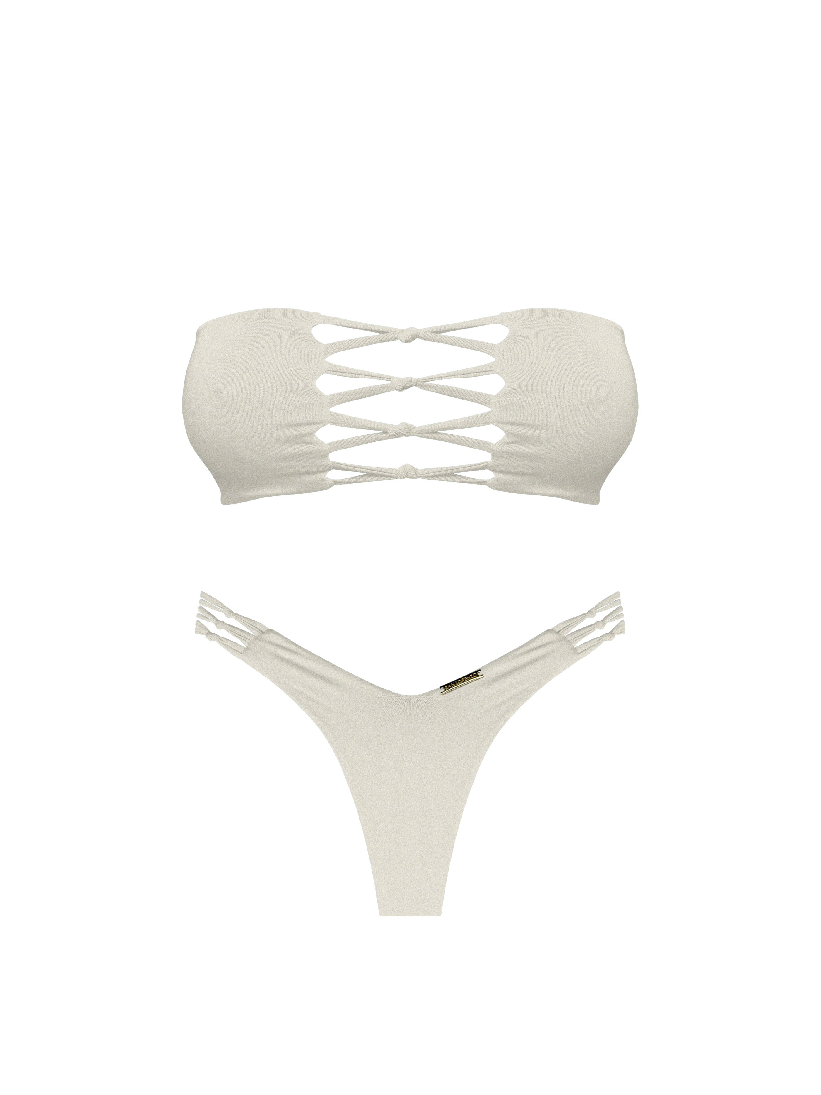 Maréa Vanilla Whisper Braided Thong Bikini Bottom