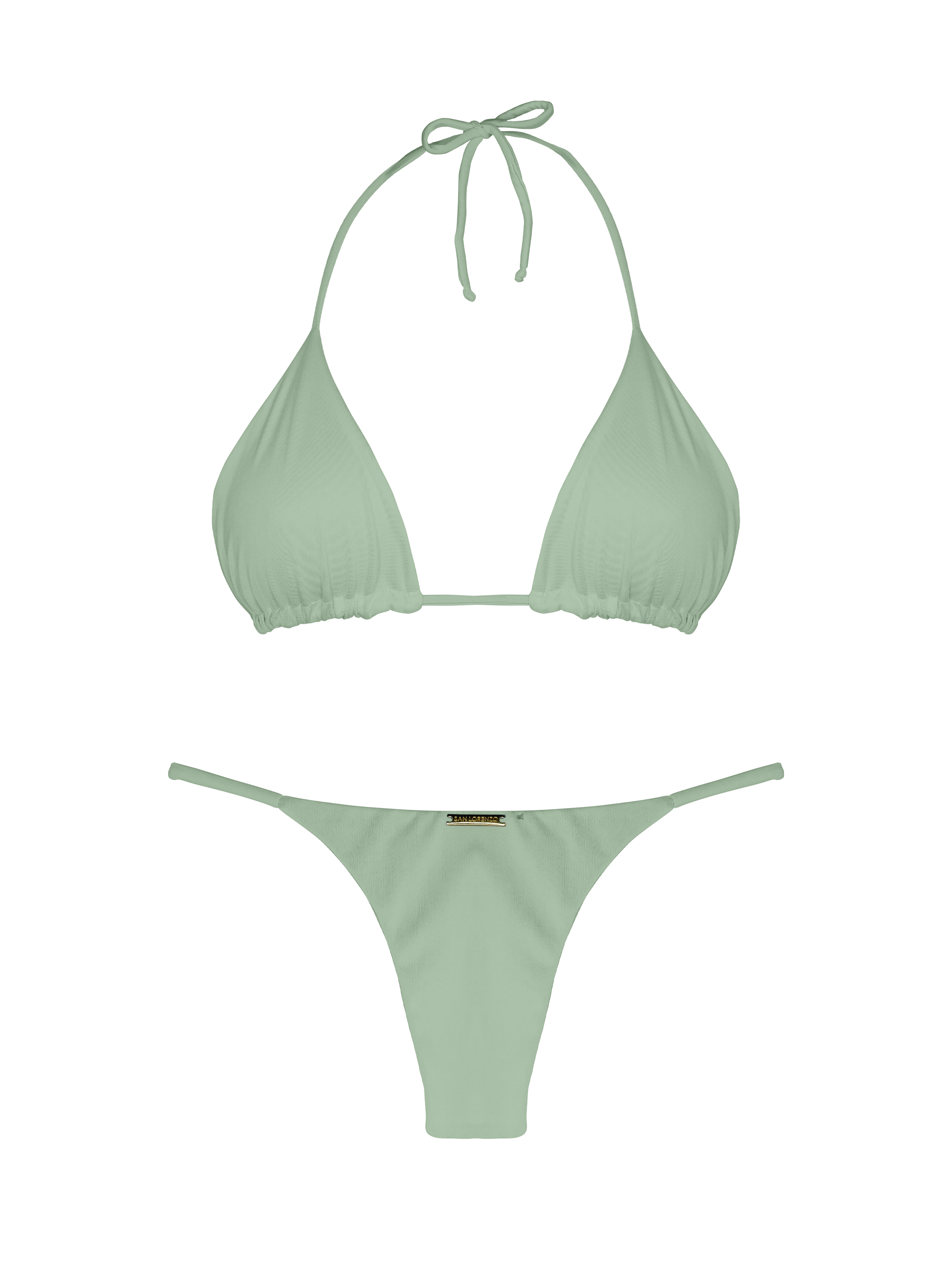 Essential Solids Moss Oasis Classic Triangle Bikini Top