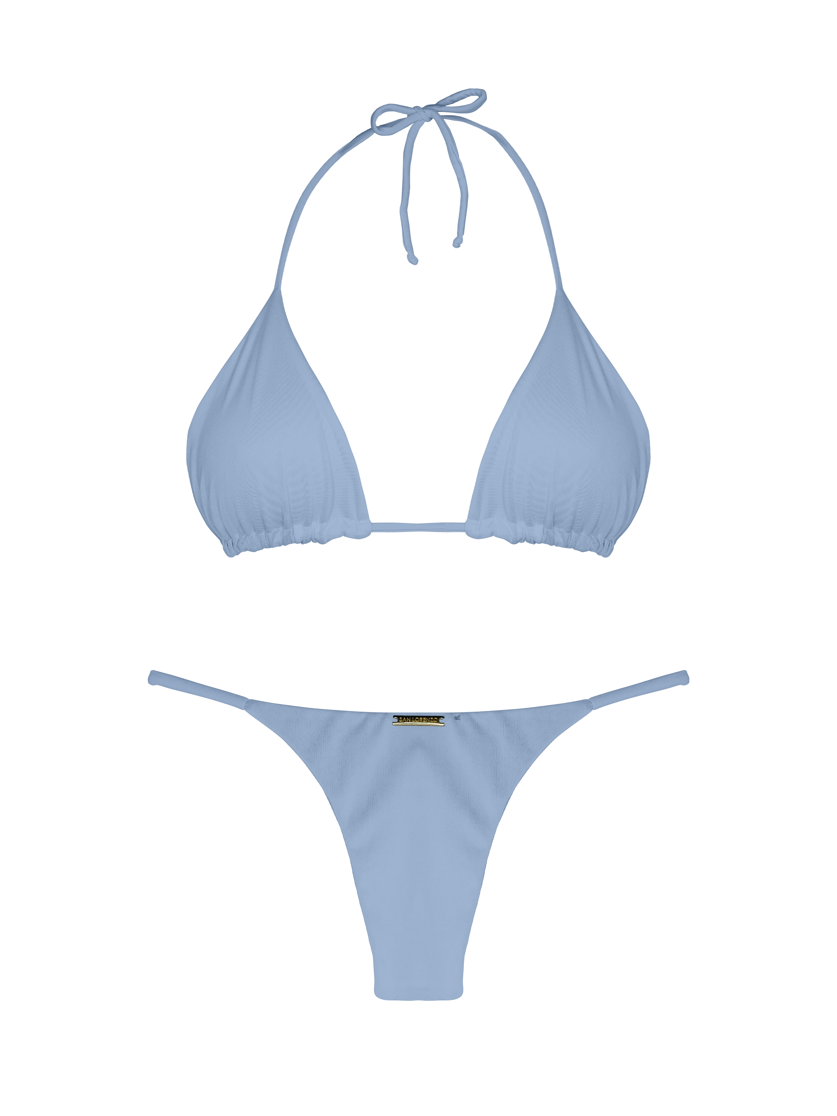 Essential Solids Dreamy Sky Thin Brief Bikini Bottom