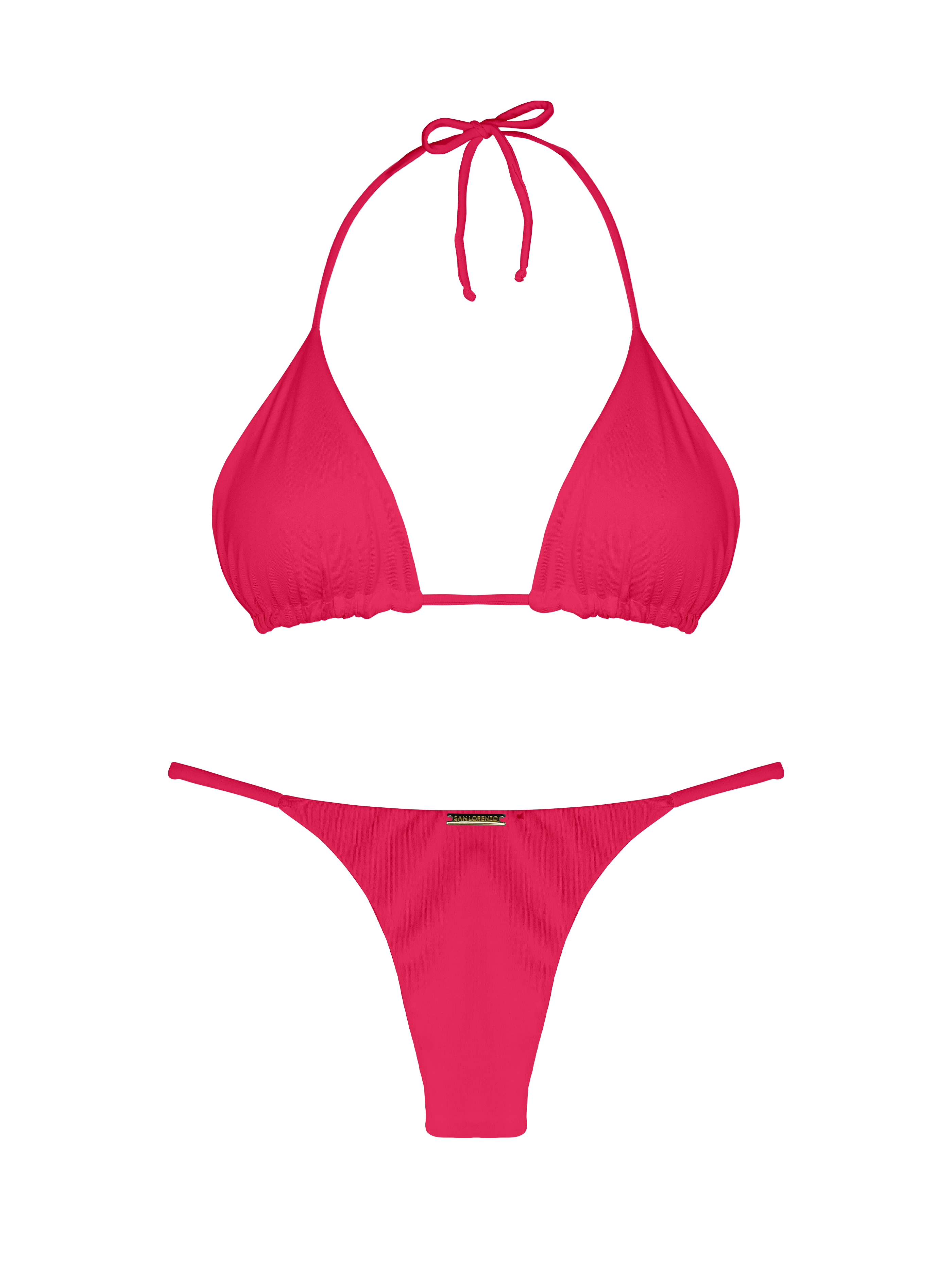 Essential Solids Pink Fusion Thin Brief Bikini Bottom