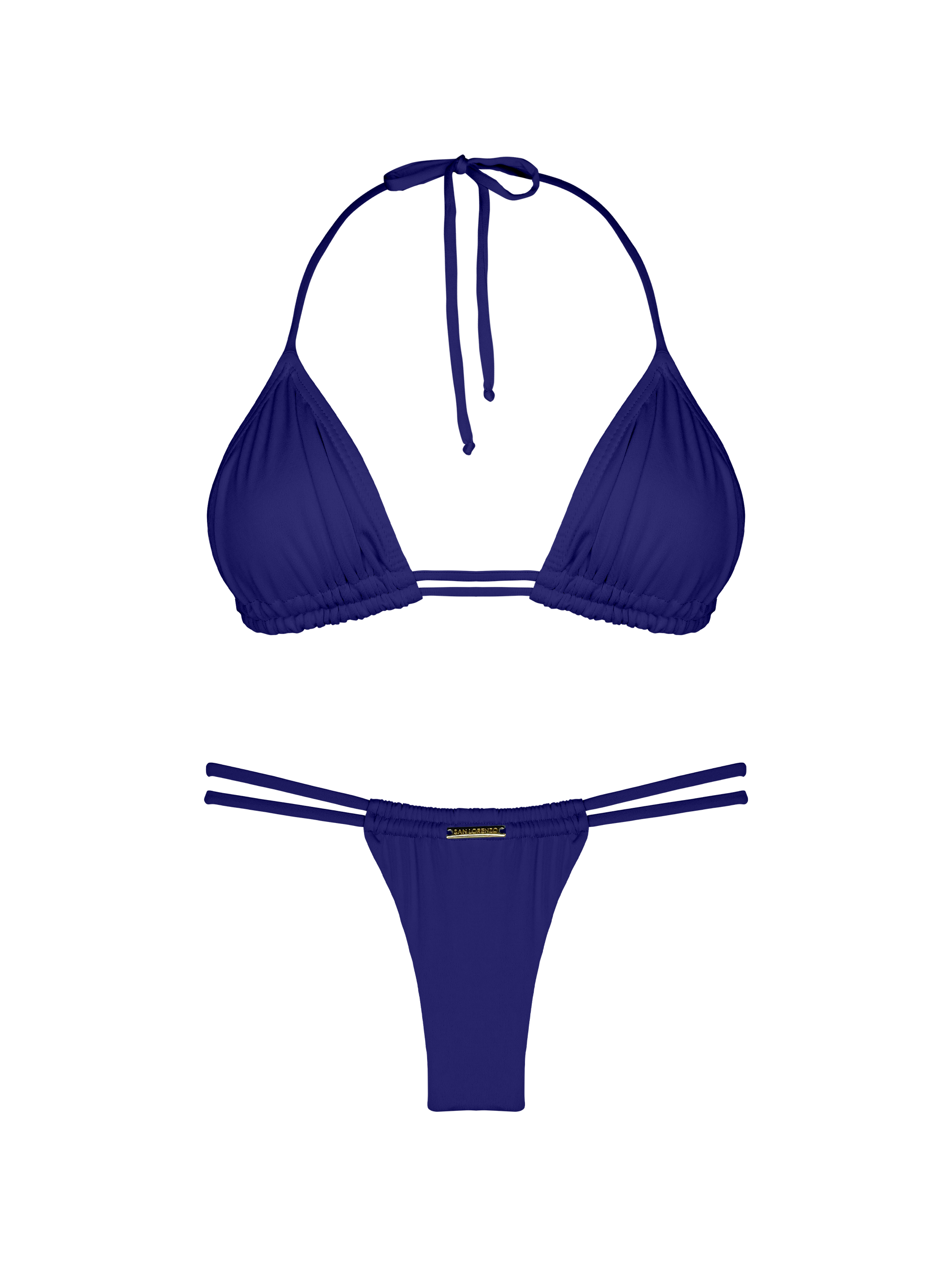 Essential Solids Royal Velvet Double Loop String Bikini Bottom San Lorenzo Bikinis