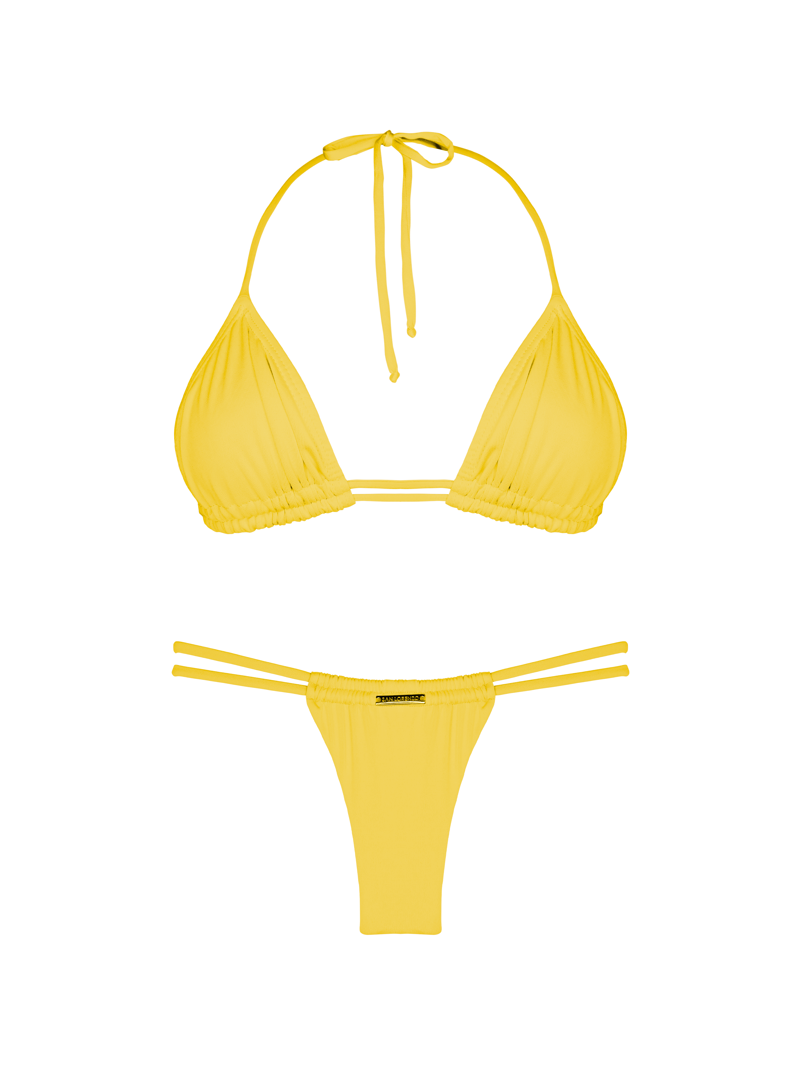 Essential Solids Citrine Double Loop String Bikini Bottom