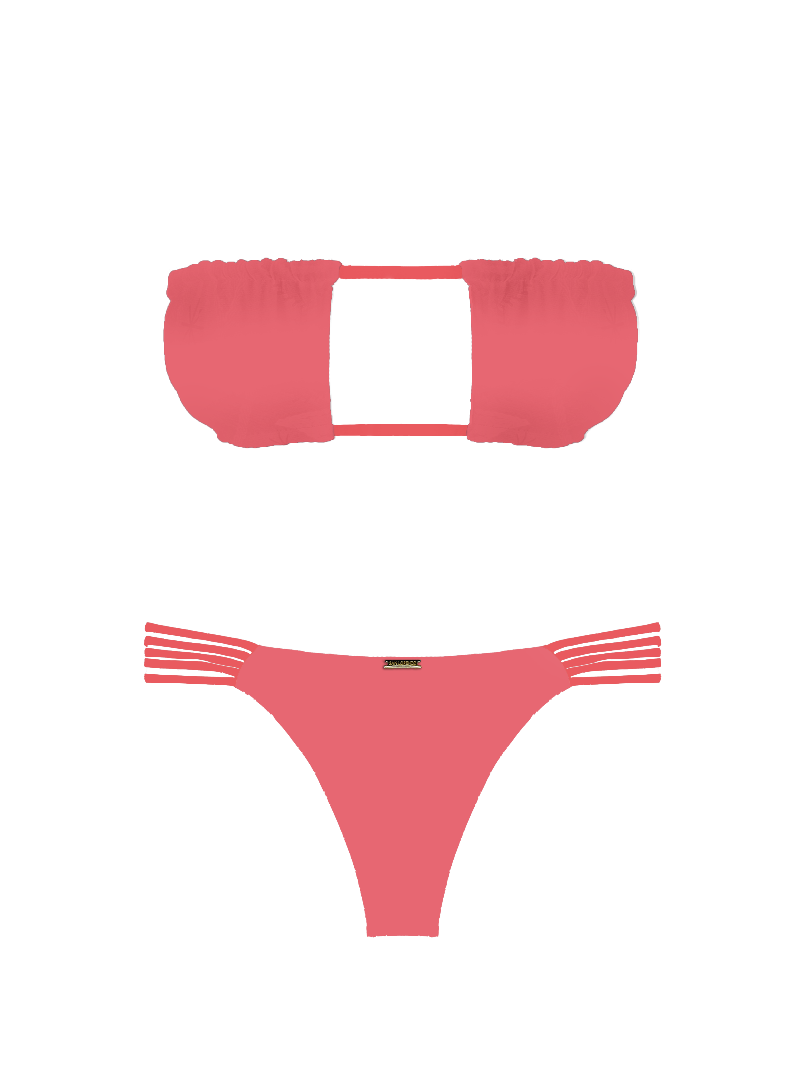 Prisma Flare Coral V-Knot Bikini Bottom