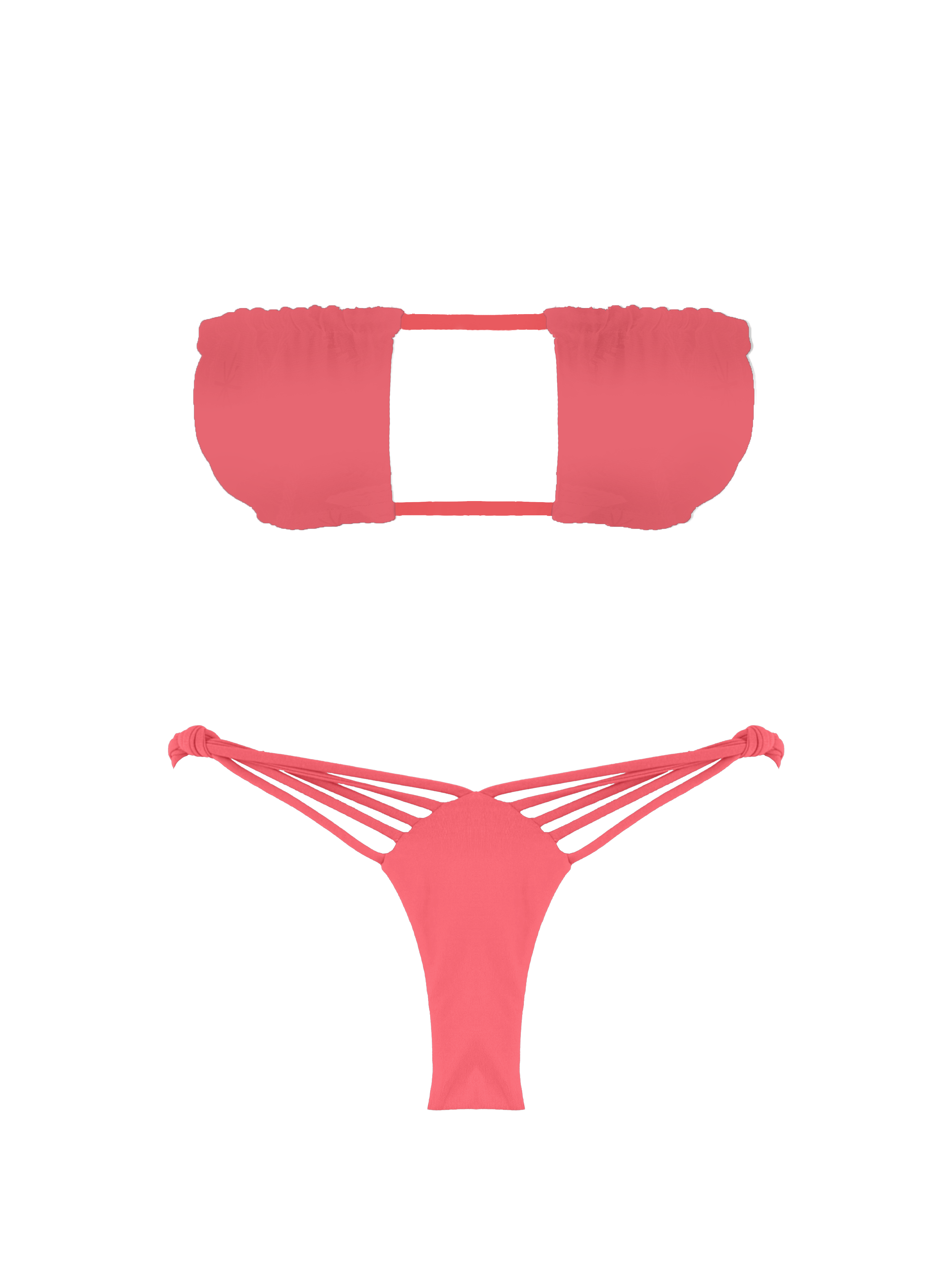 Prisma Flare Coral V-Knot Bikini Bottom