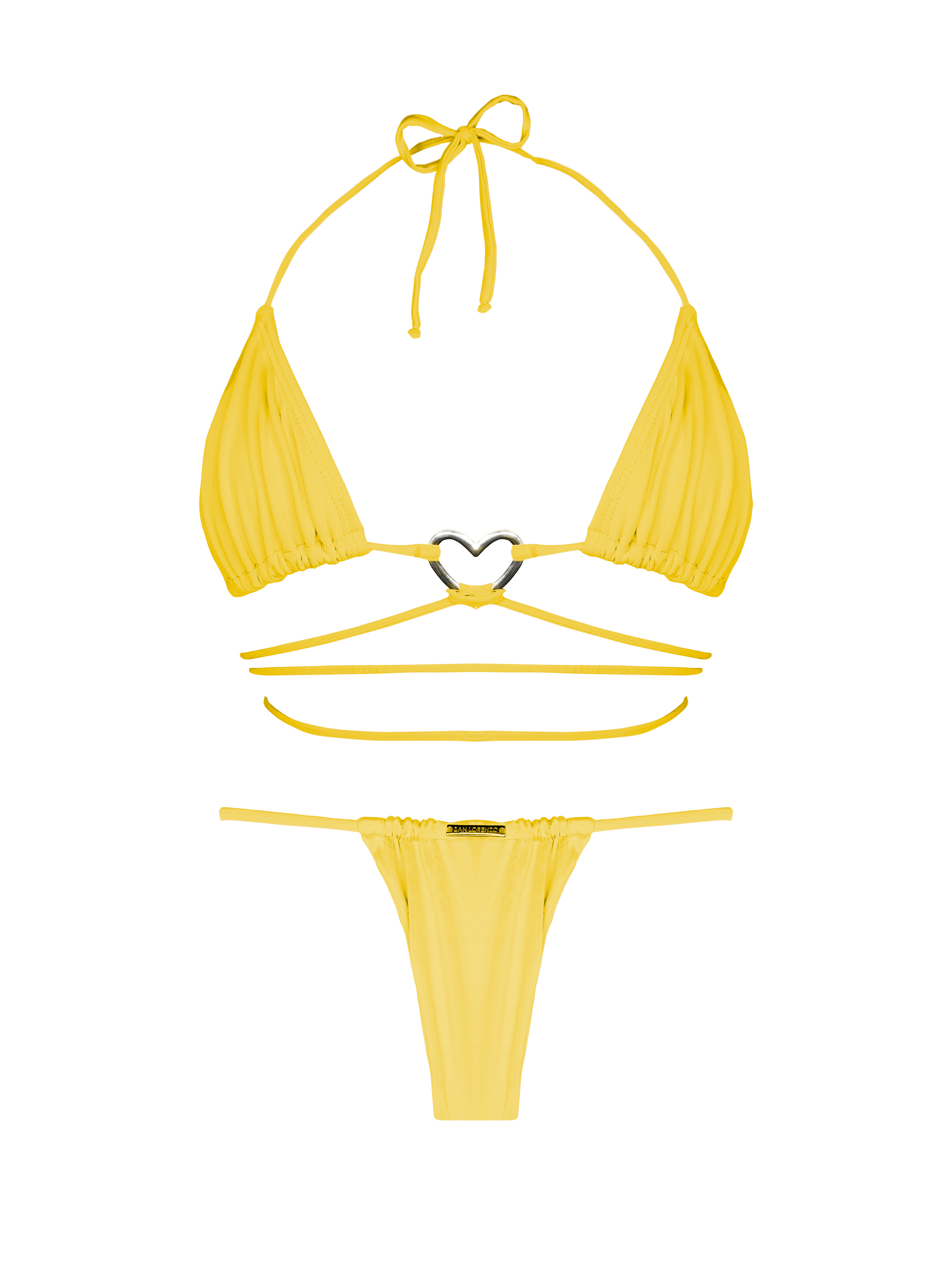 Essential Solids Citrine Multi String Ring Bikini Top
