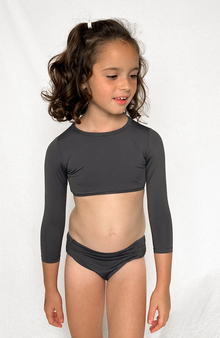 Keiki L'Amour Granite Long Sleeve Cropped Top – San Lorenzo Bikinis