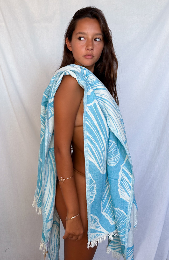 Shell Blue Towel