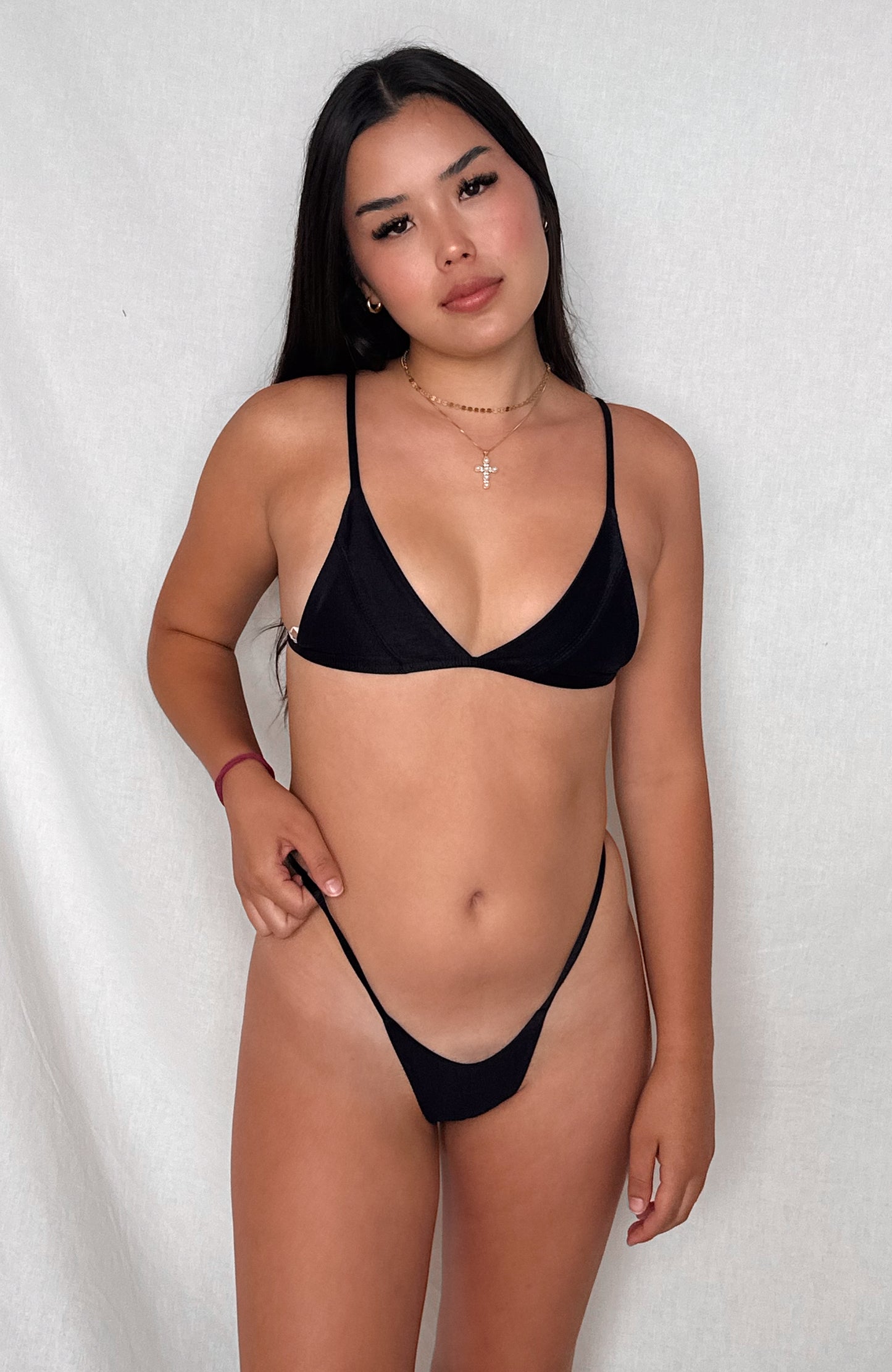 Siren Black Pearl  Bra Halter Bikini Top
