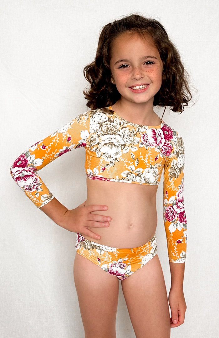 Keiki L'Amour Citrus Bloom Long Sleeve Cropped Top – San Lorenzo