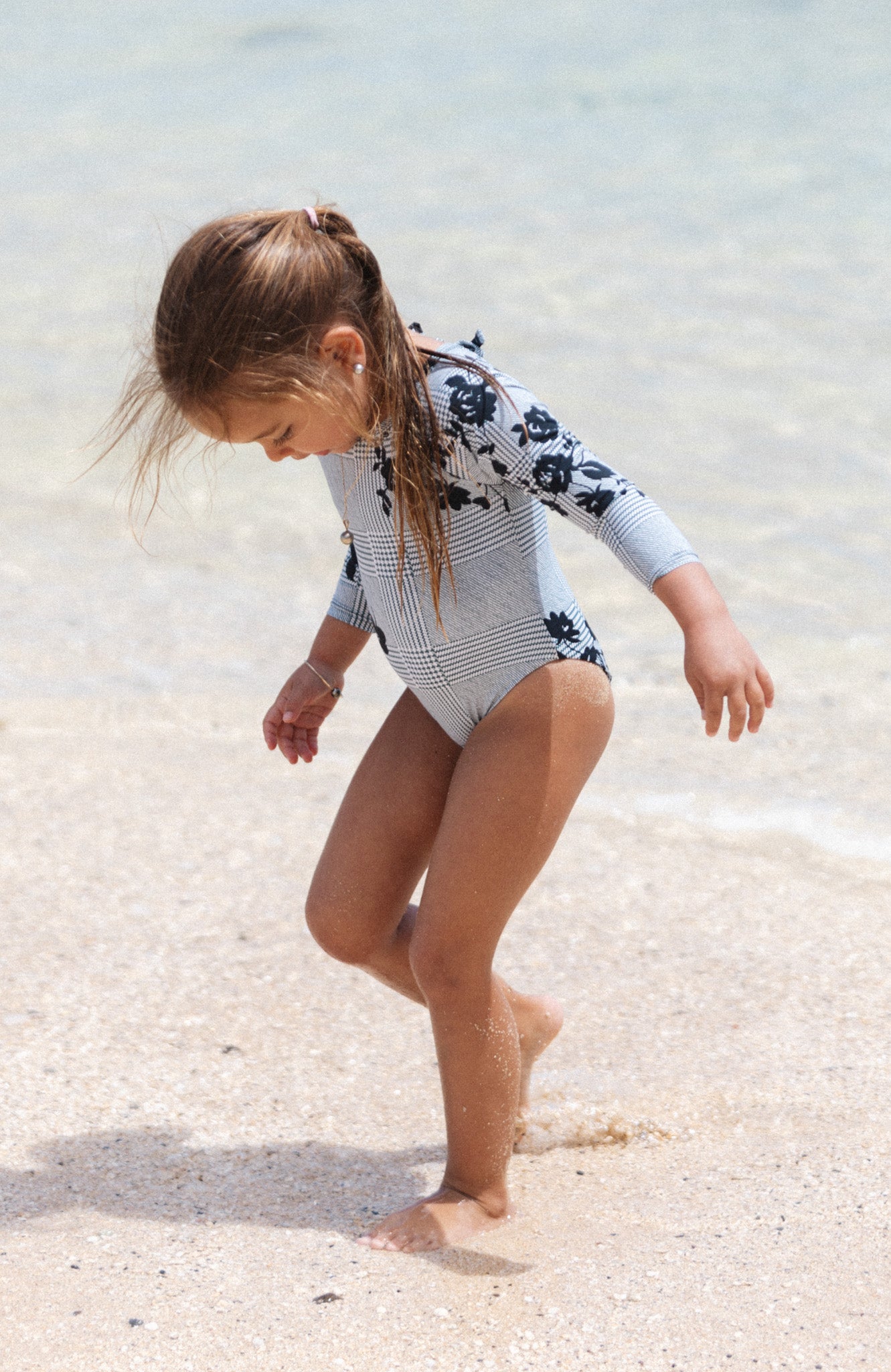 Keiki L'Amour Black Roses Long Sleeve One Piece