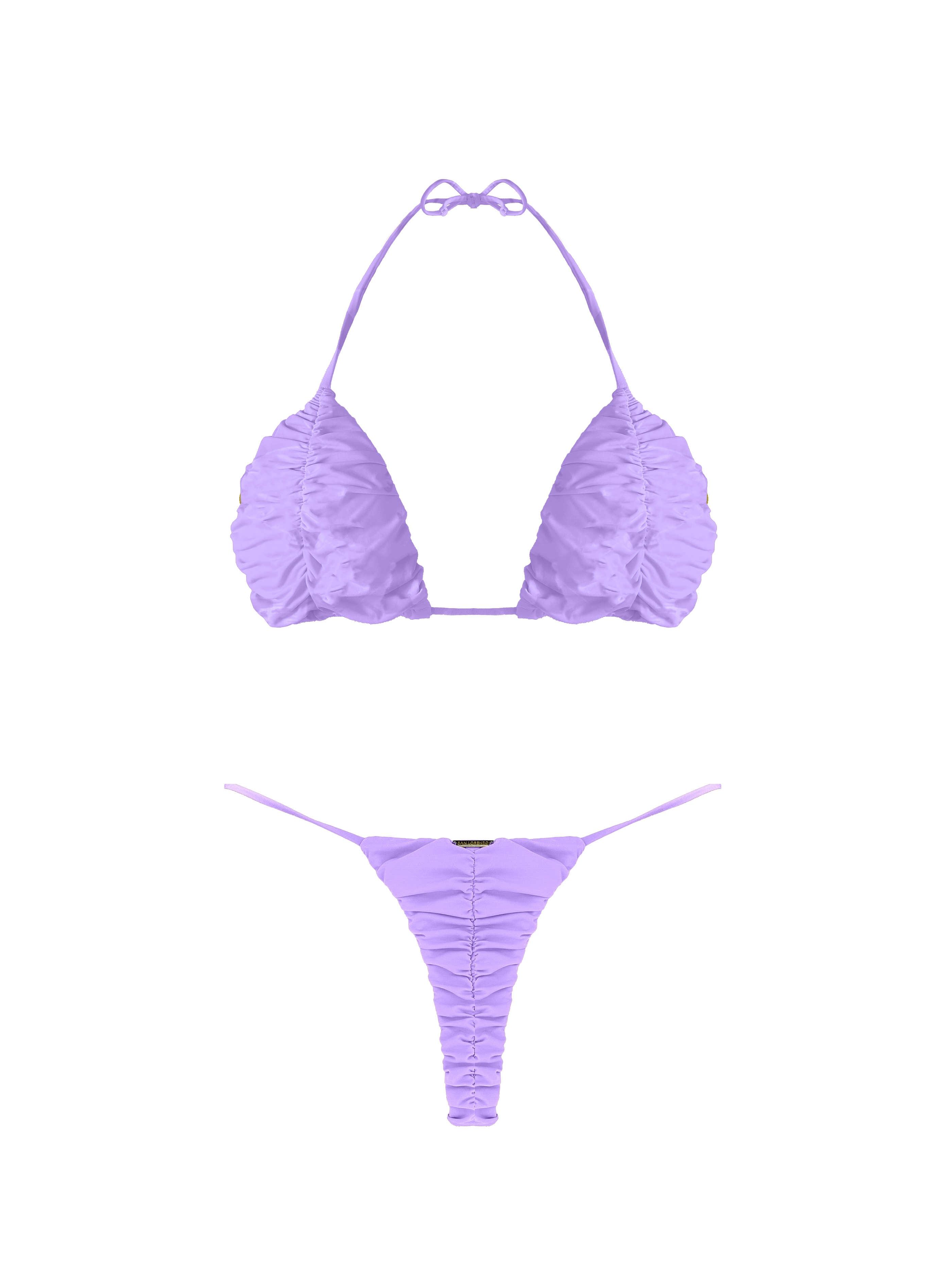 Prisma Lavender Ruffled Triangle Bikini Top