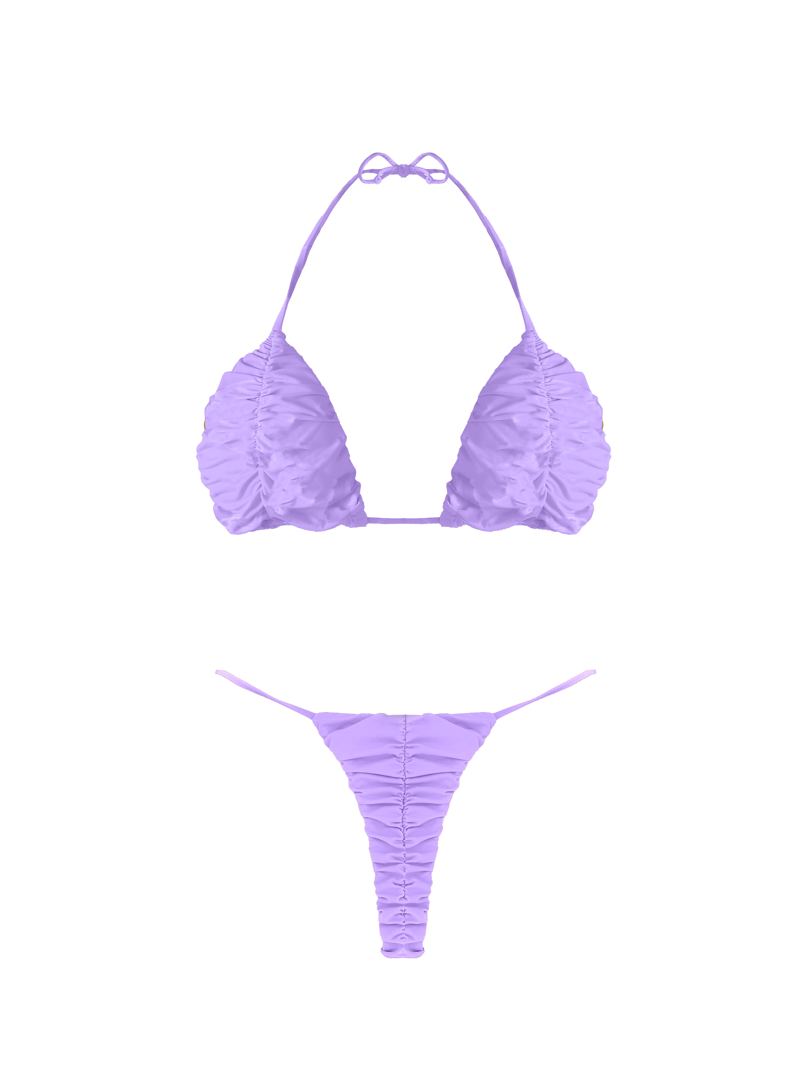 Prisma Lavender Ruffled Thin Brief Bikini Bottom