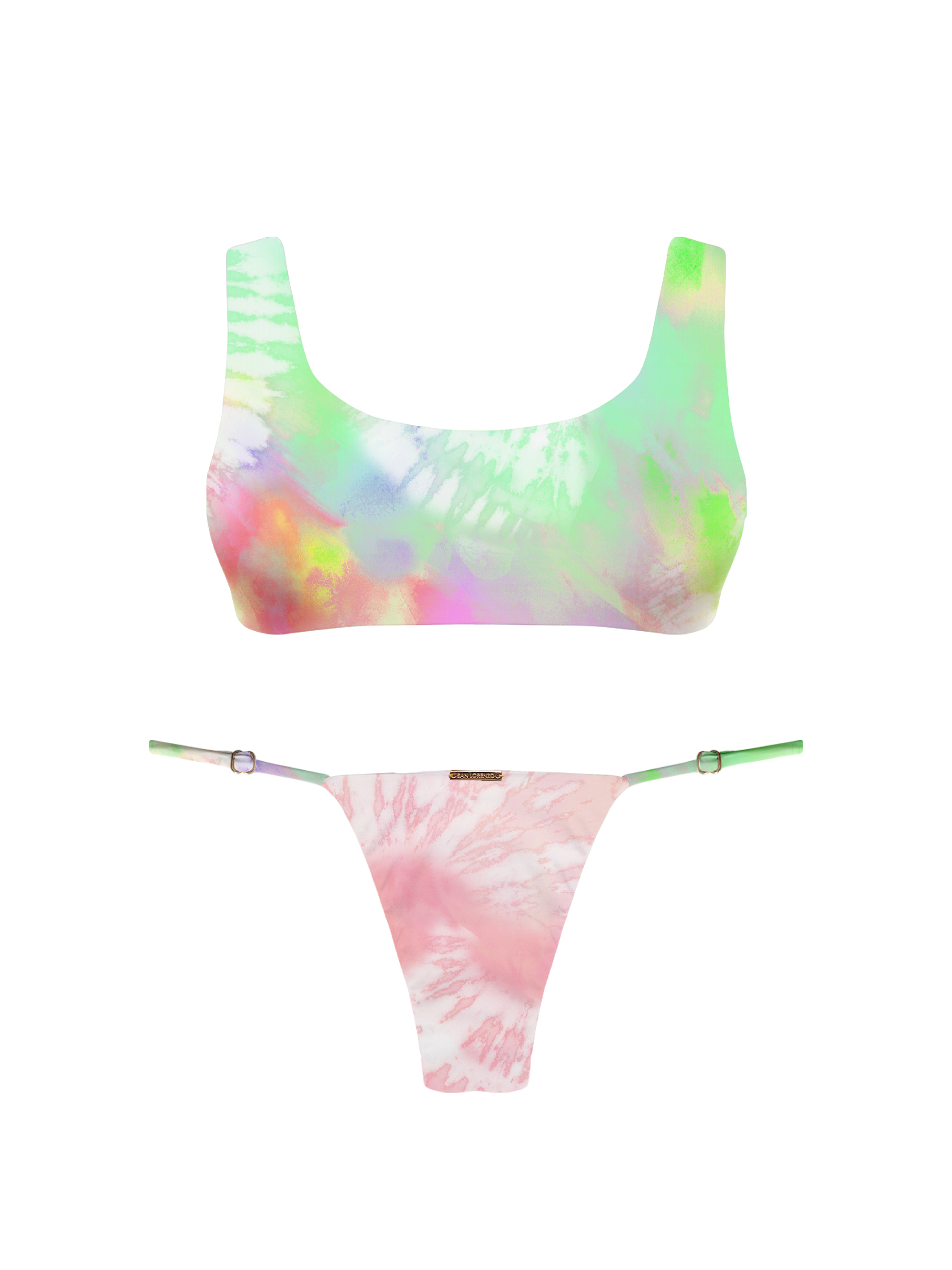 Paradiso Hoop Ring Thong Brief  Rainbow Bikini Bottom