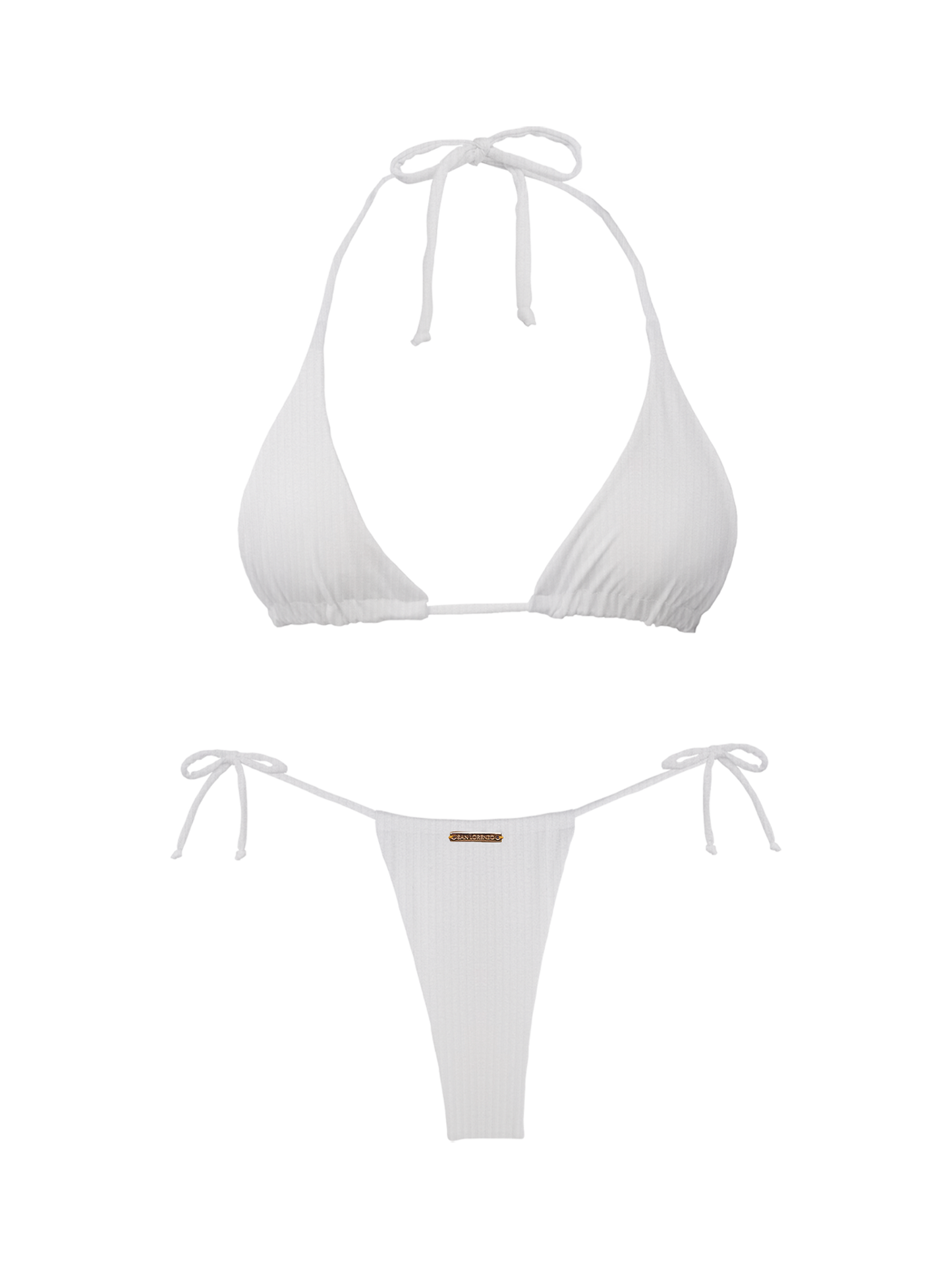 Paradiso Sliding Side Tie Seashell White Bikini Bottom
