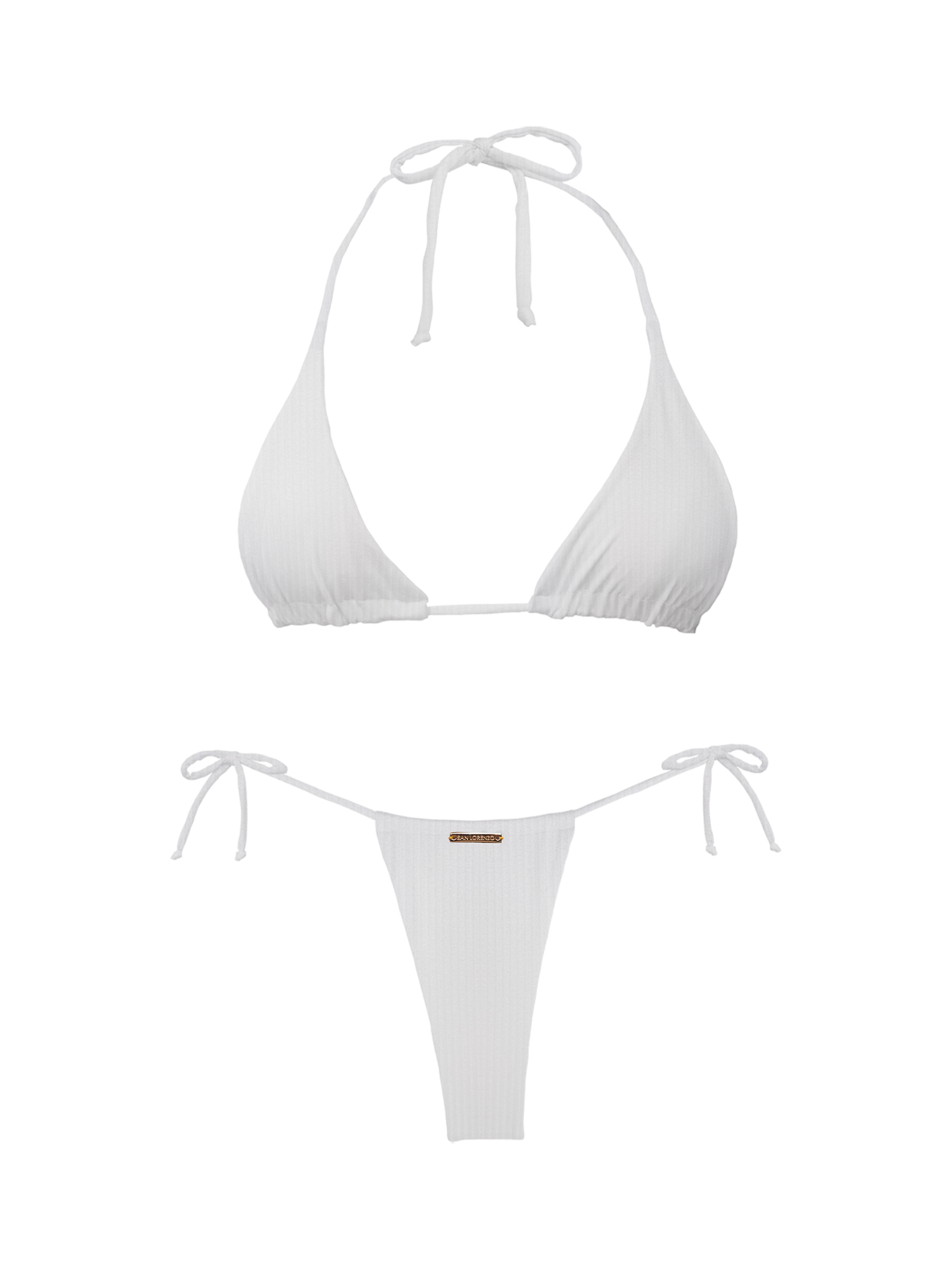 Paradiso Sliding Side Tie Seashell White Bikini Bottom