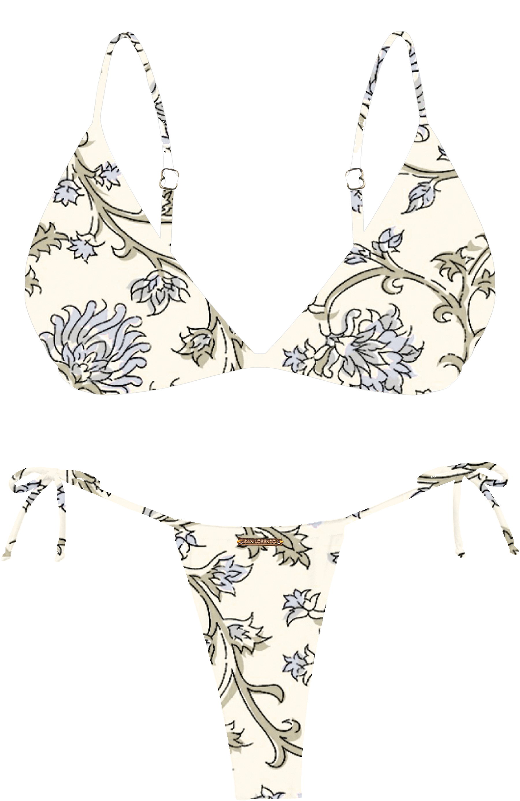 L'Amour Chantilly Lace Sliding Thin Brief Bikini Bottom