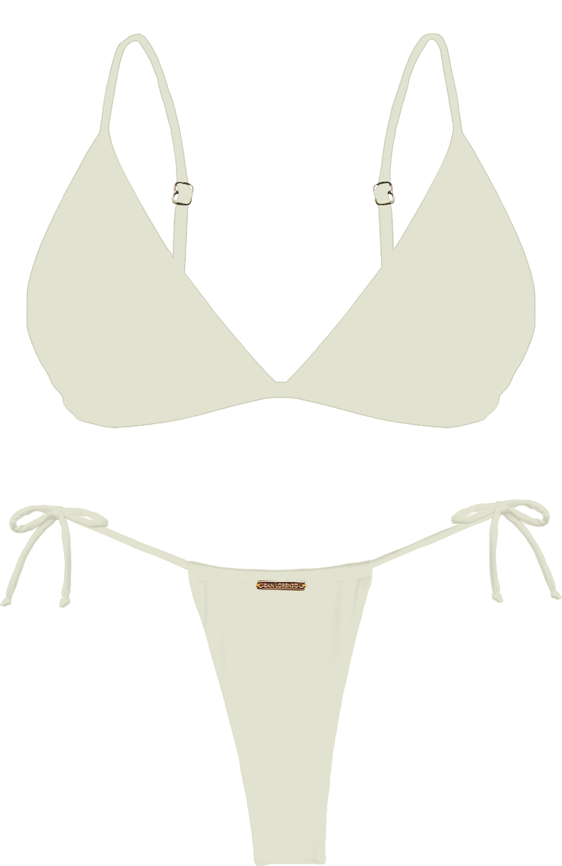 L'Amour Porcelain Bra Halter Bikini Top