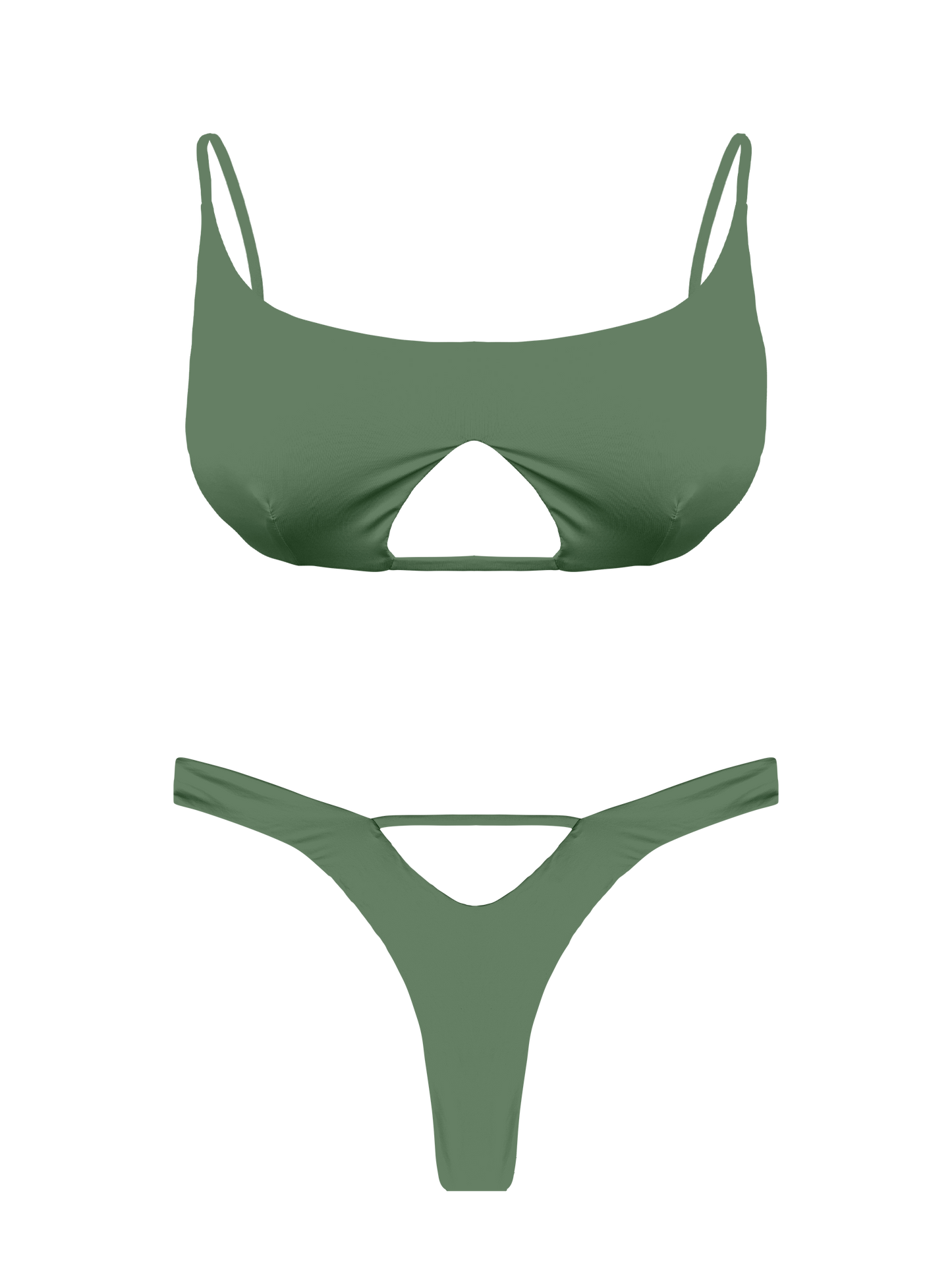 L'Amour Moss Cut Out Bikini Top